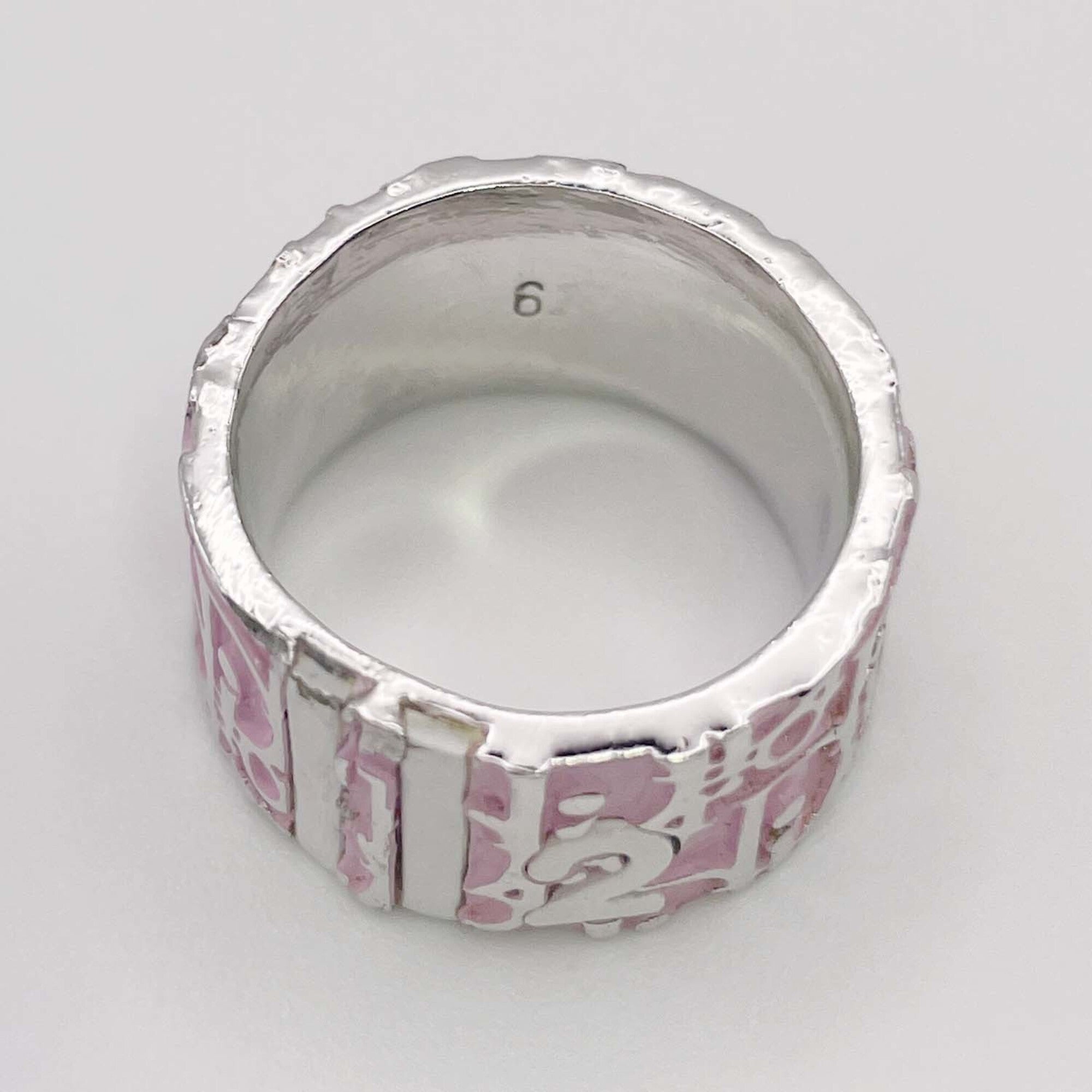 Christian Dior Pink Metal Band Ring (Pre-Owned)