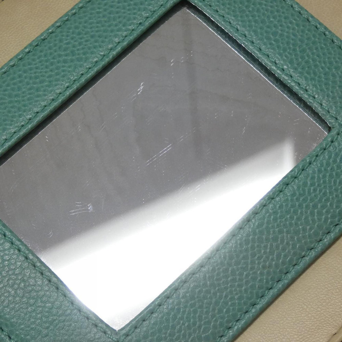 Chanel Green Grained Calfskin Handbag (Pre-Owned)