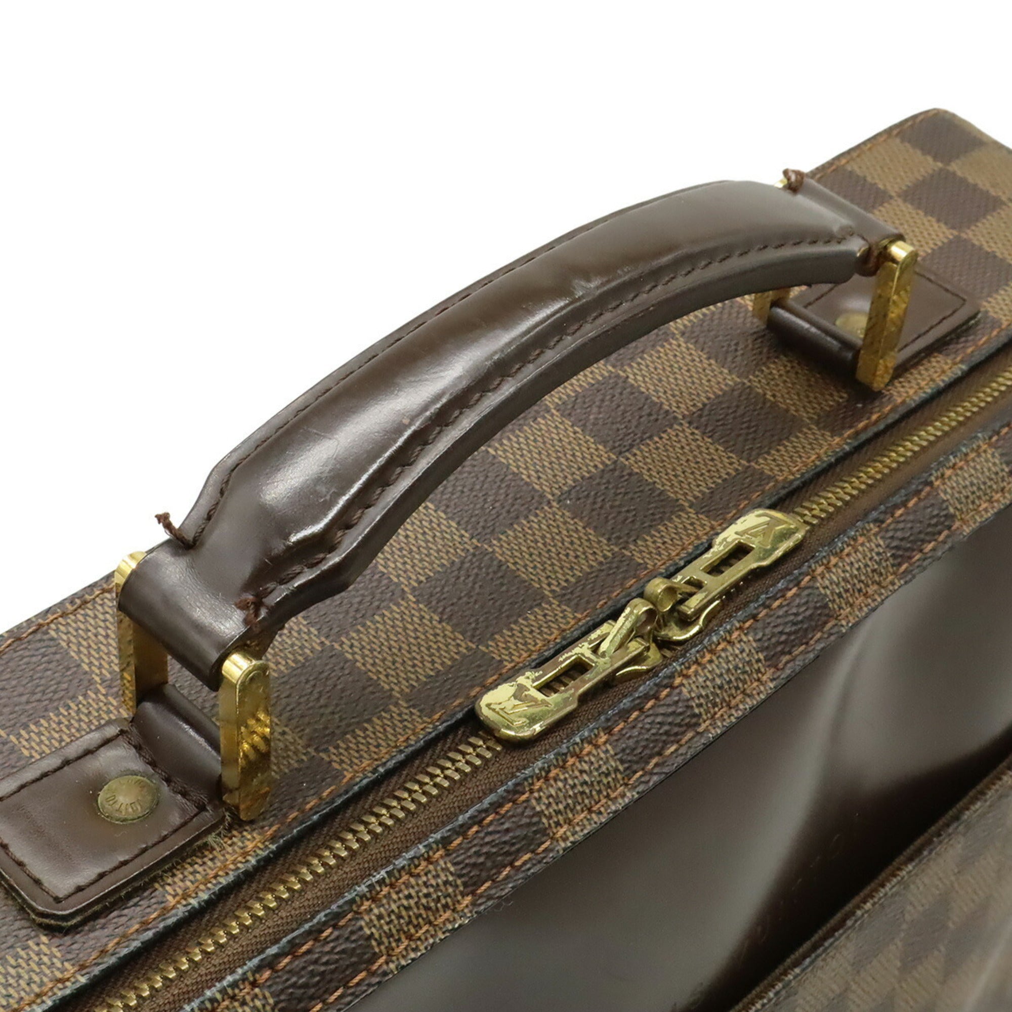 Louis Vuitton Brown Damier Canvas White Pvc Handbag Shoulder Bag (Pre-Owned)