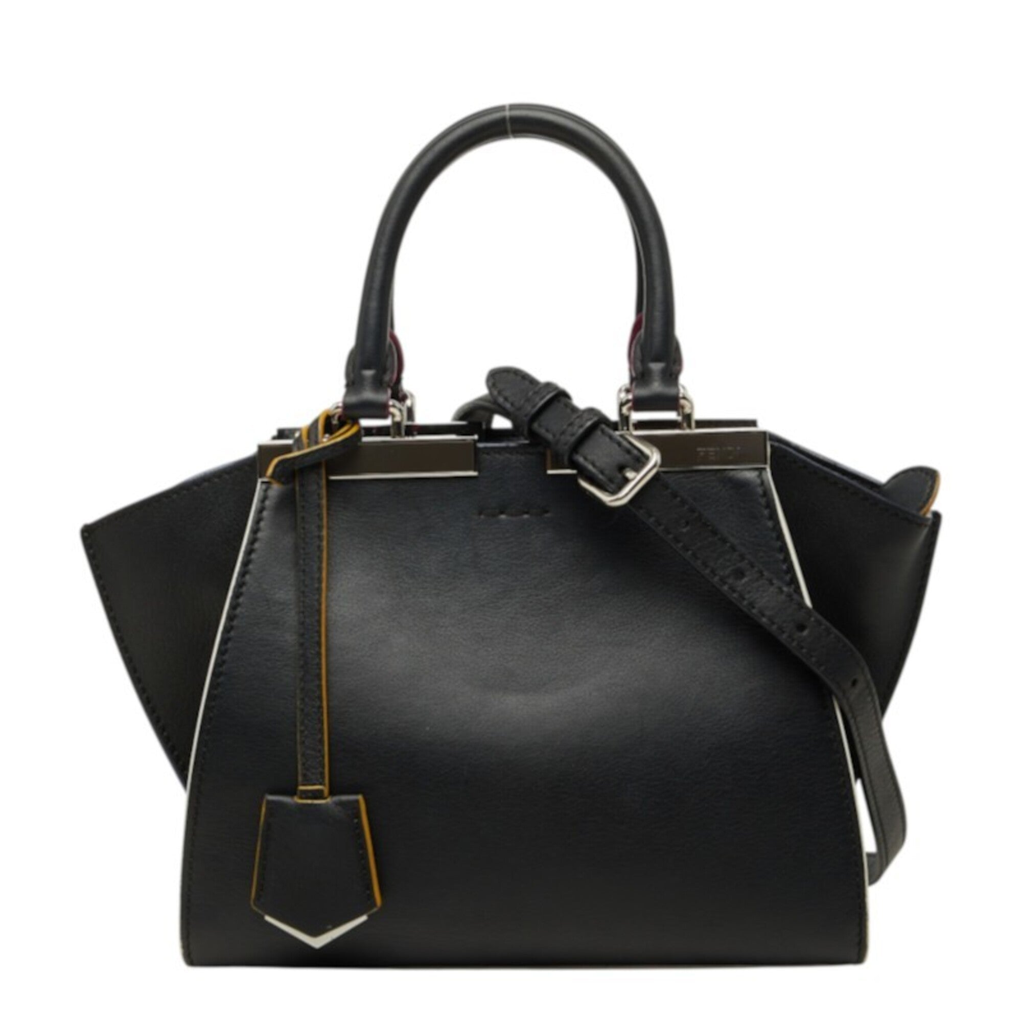 Fendi Black Leather Handbag Shoulder Bag (Pre-Owned)