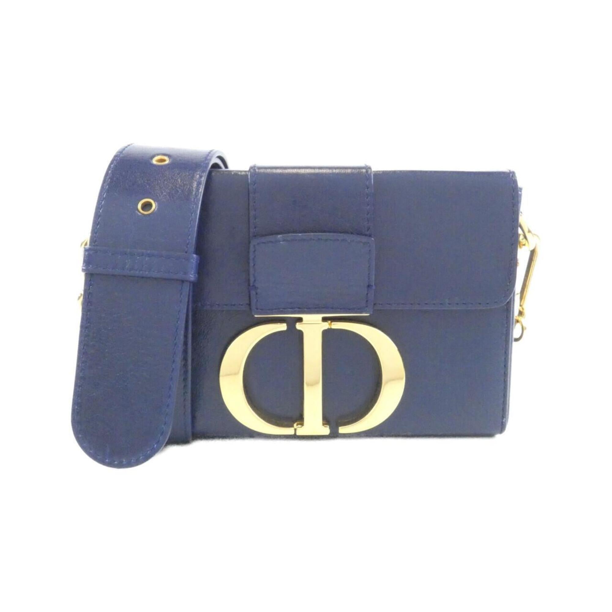 Christian Dior Blue Leather Shoulder Bag (Pre-Owned)