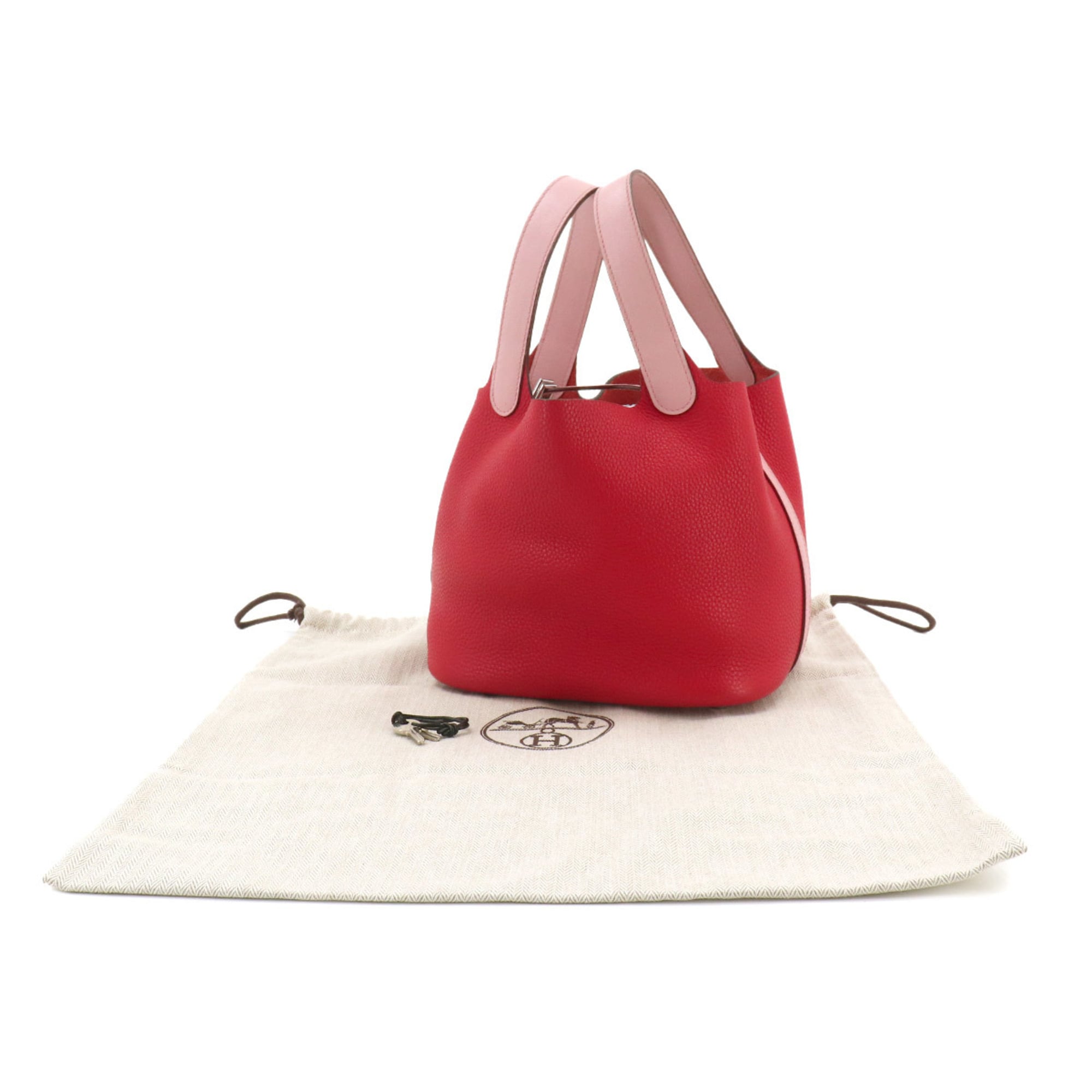 Piko Red Color Leather Handbag (Pre-Owned)