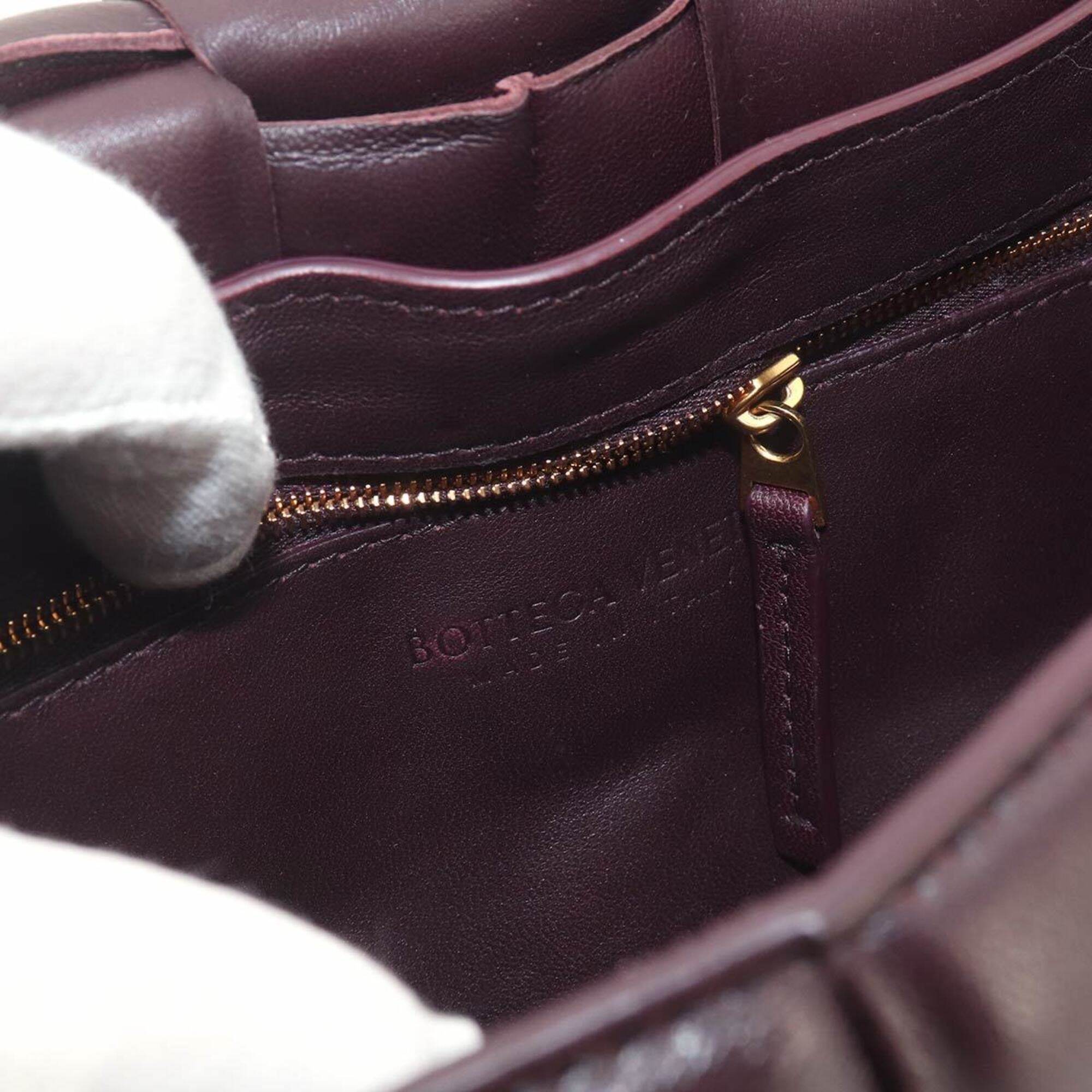 Bottega Veneta Purple Leather Handbag Shoulder Bag (Pre-Owned)