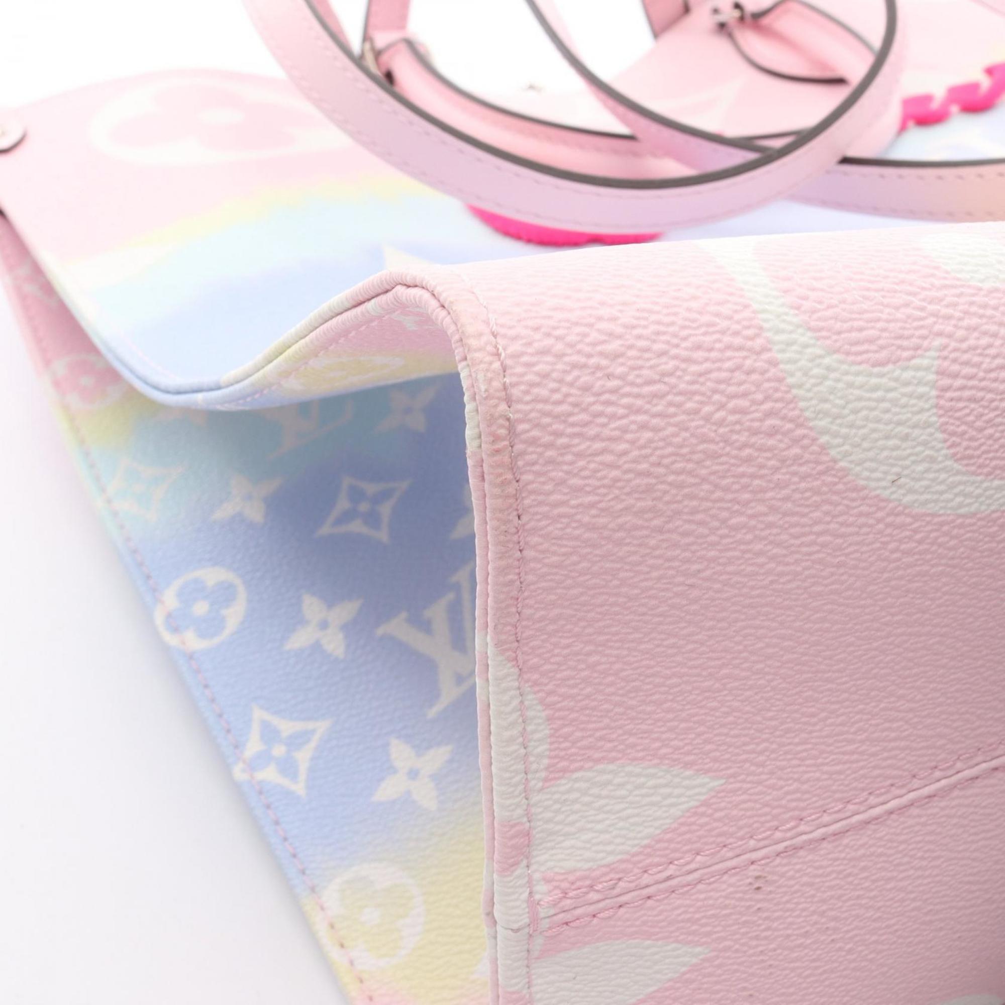 Louis Vuitton Multi-Color Pink Coated Canvas Leather Handbag Shoulder Bag (Pre-Owned)