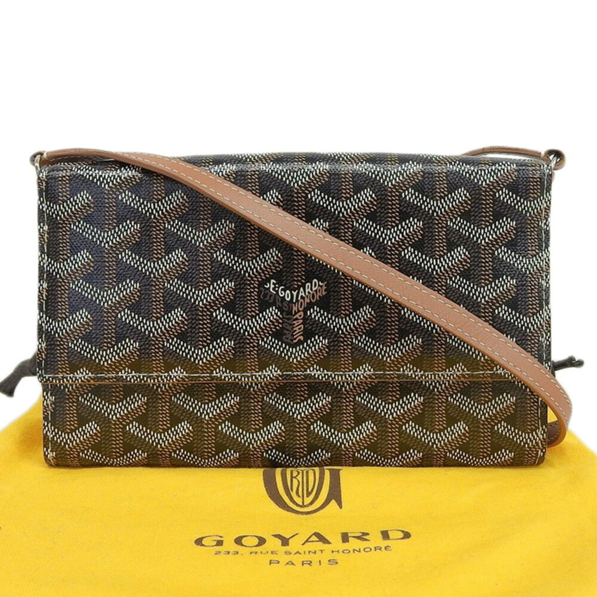 Goyard Black Brown Pvc Leather Shoulder Bag (Pre-Owned)