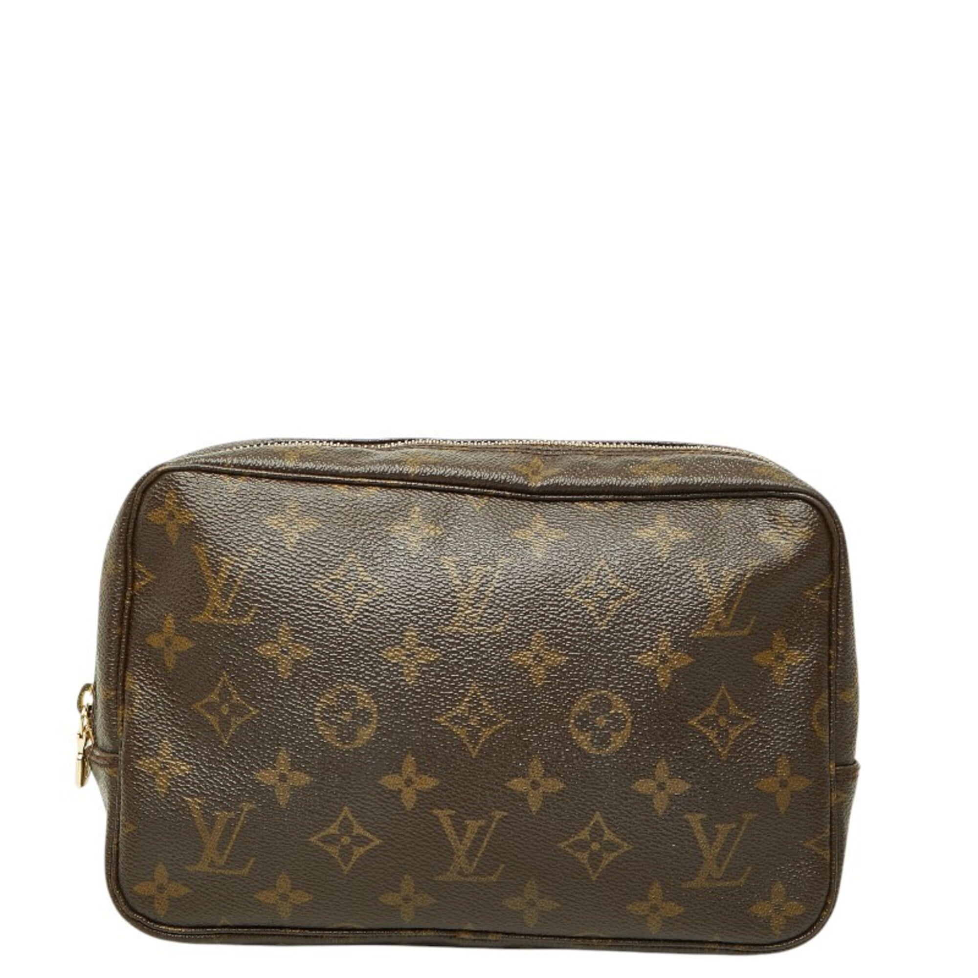 Louis Vuitton Brown Pvc Leather Clutch Bag Handbag Pouch (Pre-Owned)