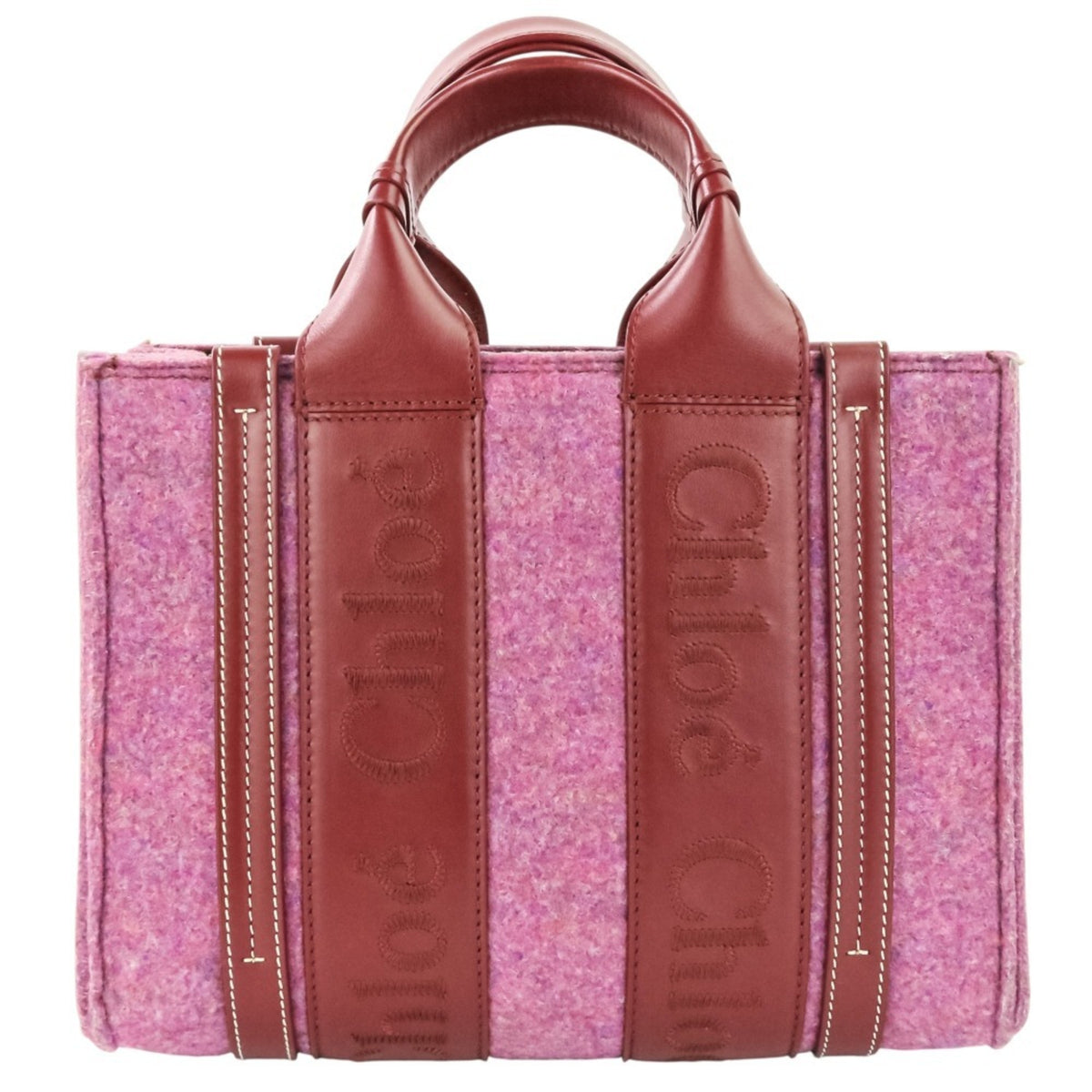 Chloé Red Color Felt Shoulder Bag (Pre-Owned)
