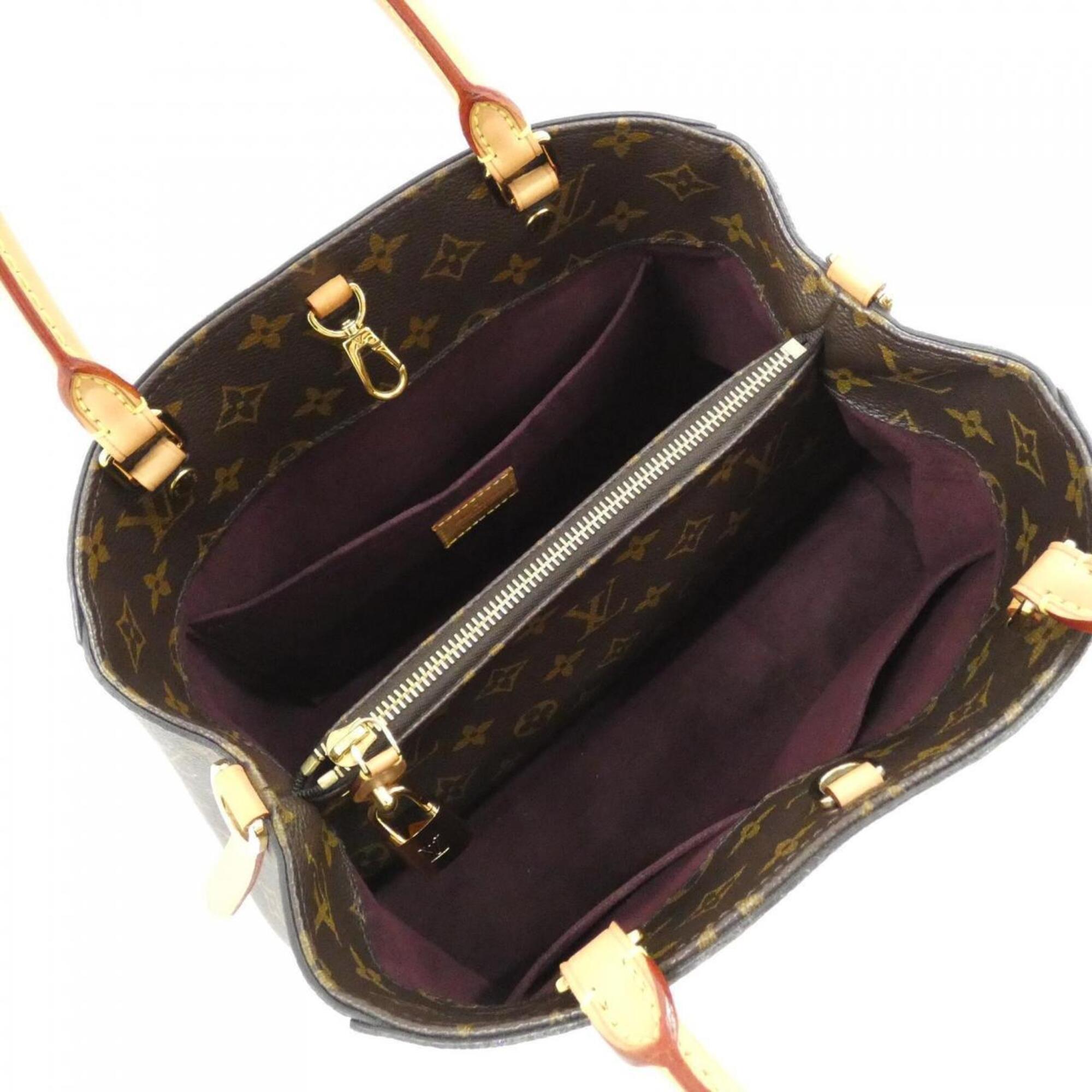 Louis Vuitton Monogram Marron Coated Canvas Handbag (Pre-Owned)