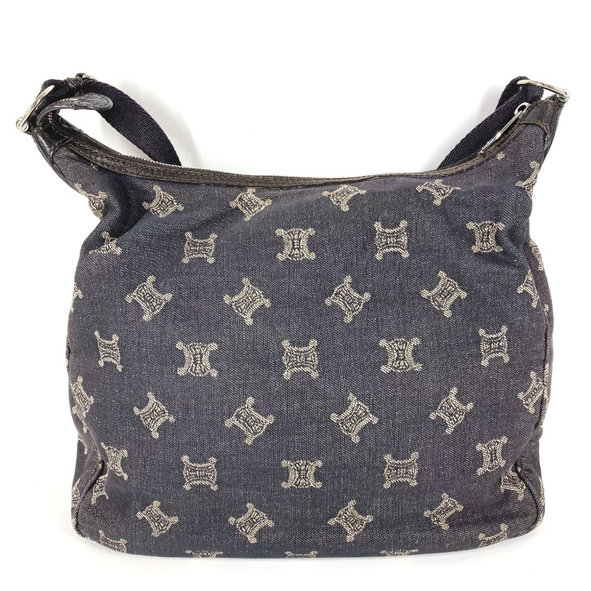 Celine Navy Denim Leather Shoulder Bag (Pre-Owned)