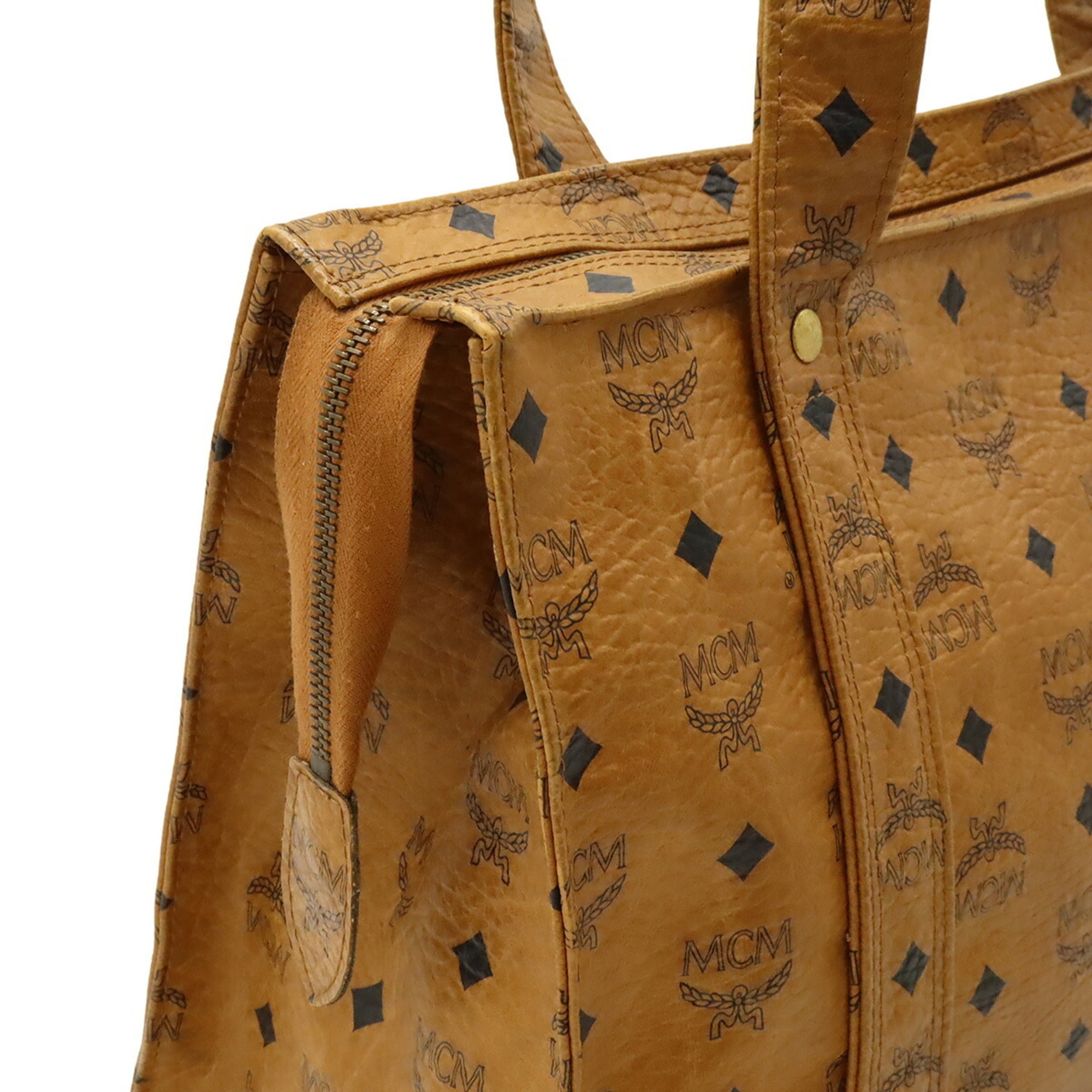 Mcm Brown Coated Canvas Shoulder Bag Tote Bag (Pre-Owned)