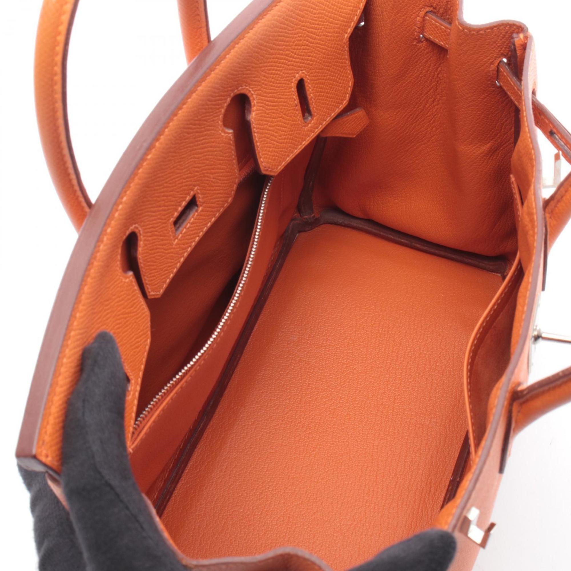 Hermes Orange Epsom Leather Leather Handbag (Pre-Owned)