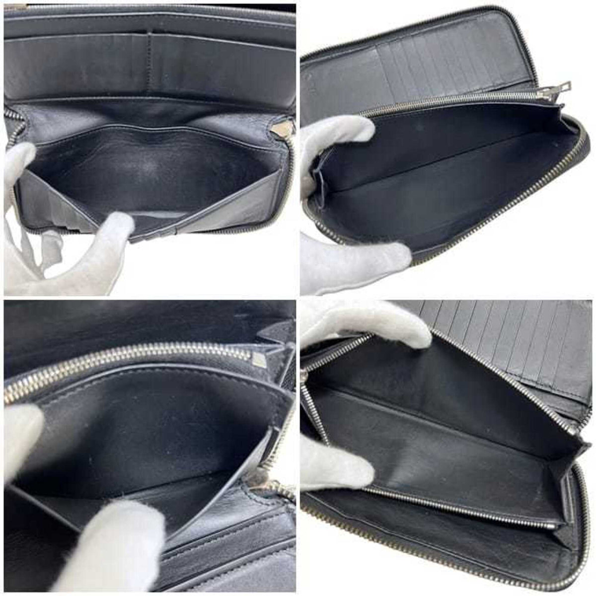 Loewe Black Leather Long Wallet (Bi-Fold) (Pre-Owned)
