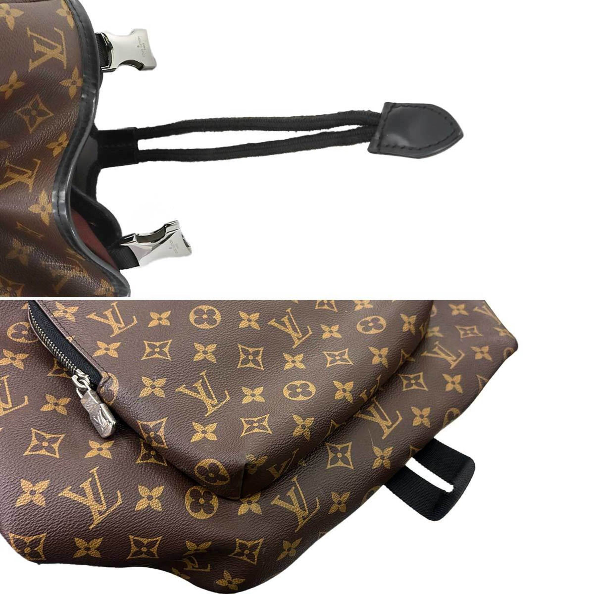 Louis Vuitton Brown Monogram Macassar Noir Monogram Backpack (Pre-Owned)