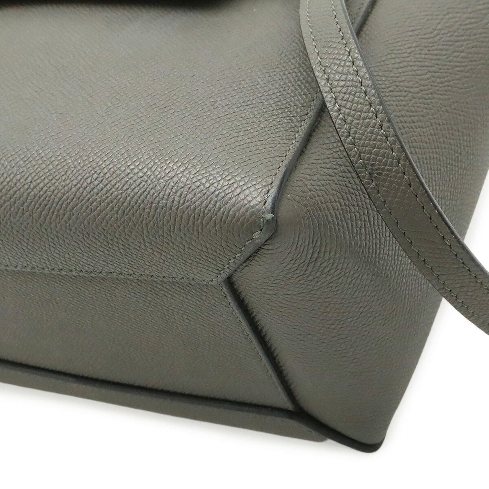 Celine Gray Leather Handbag Shoulder Bag (Pre-Owned)