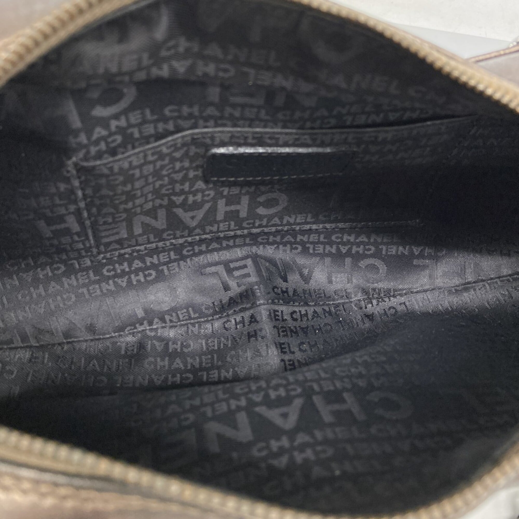Chanel Bronze Leather Handbag (Pre-Owned)