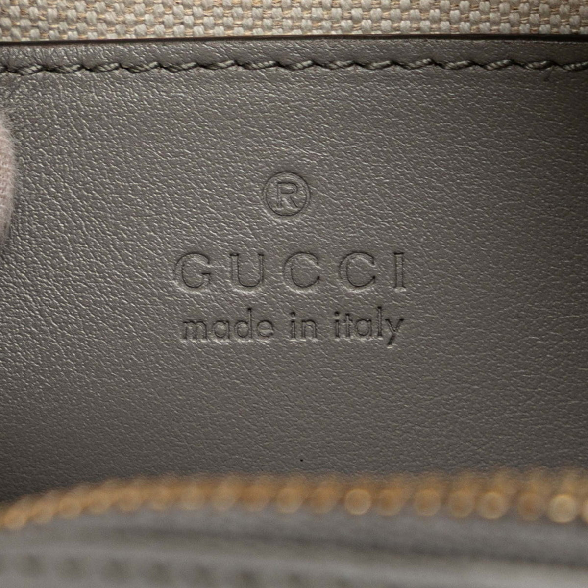 Gucci Gray Leather Boston Bag Shoulder Bag (Pre-Owned)