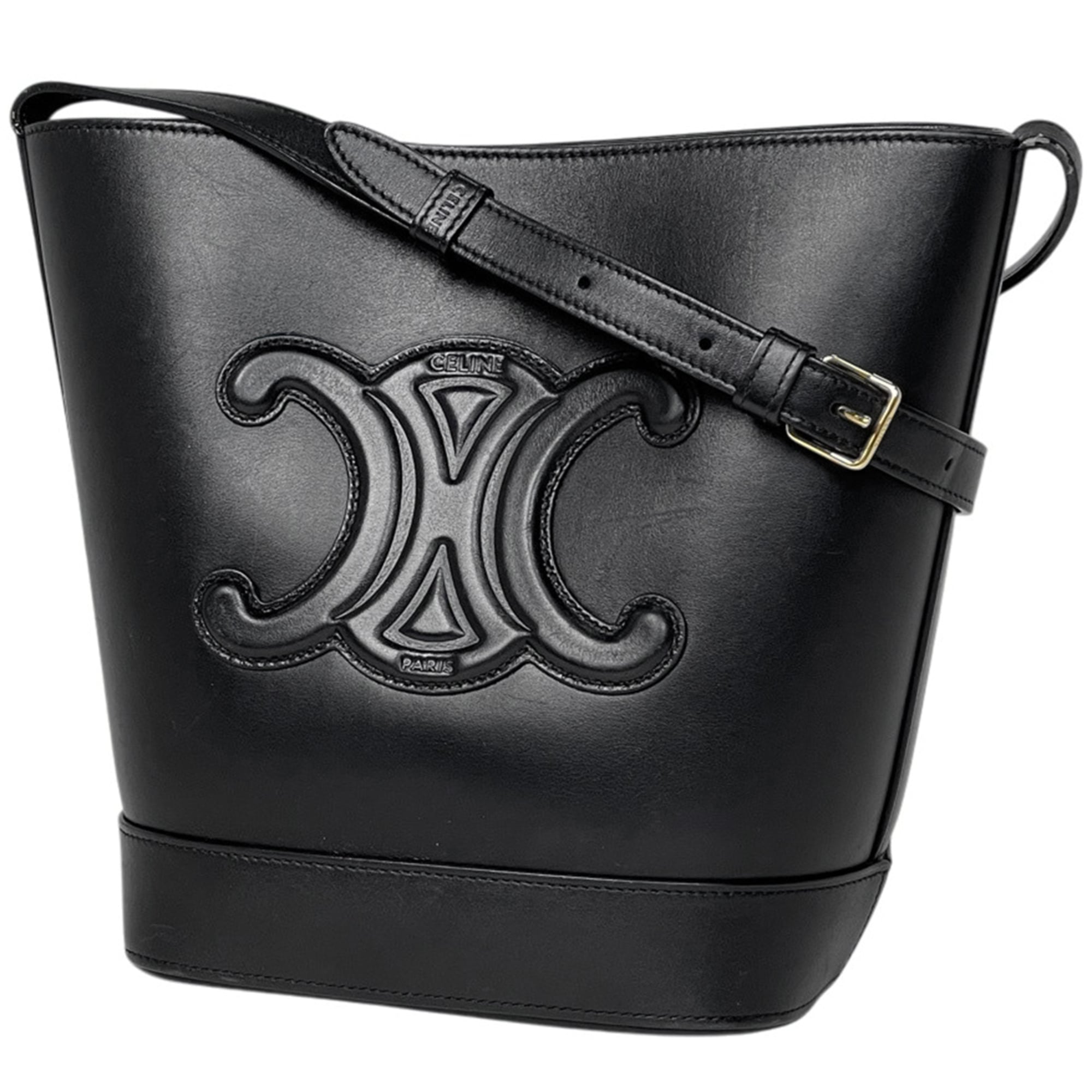 Celine Black Leather Shoulder Bag (Pre-Owned)