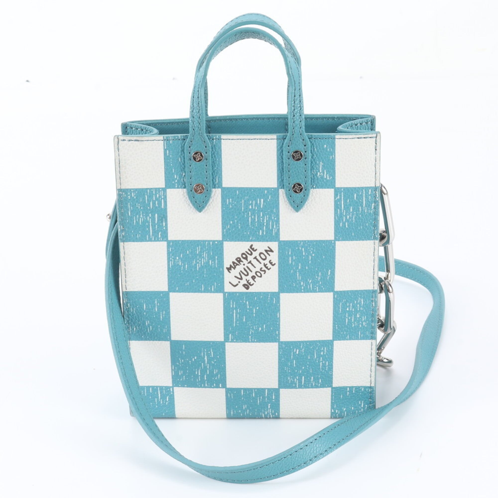 Louis Vuitton Turquoise Leather Handbag Shoulder Bag (Pre-Owned)
