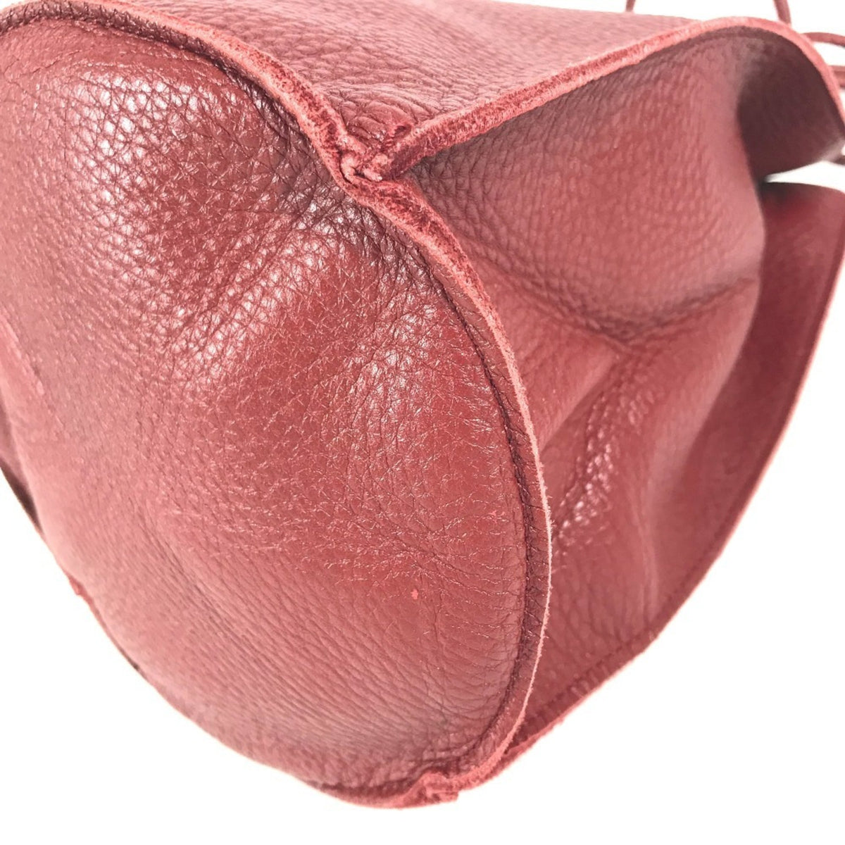Bottega Veneta Red Color Leather Handbag (Pre-Owned)