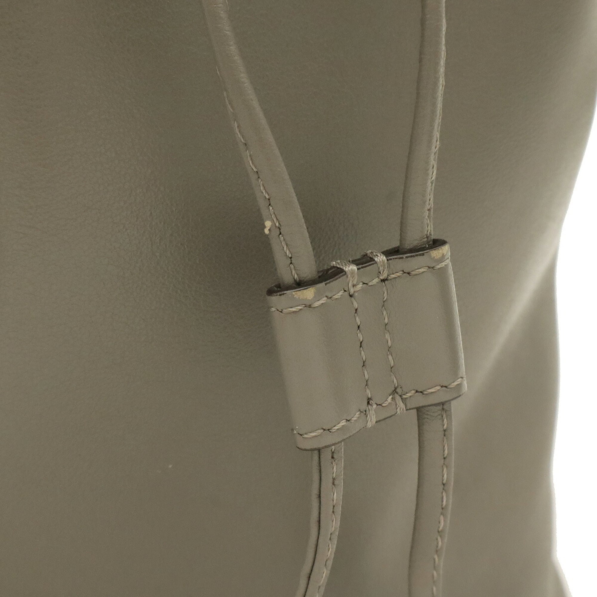 Fendi Brown Gray Leather Handbag Shoulder Bag (Pre-Owned)