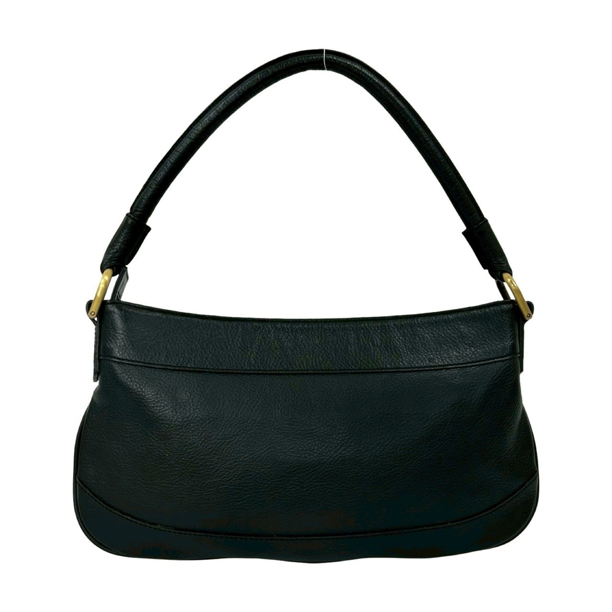 Burberry Black Leather Handbag Shoulder Bag (Pre-Owned)