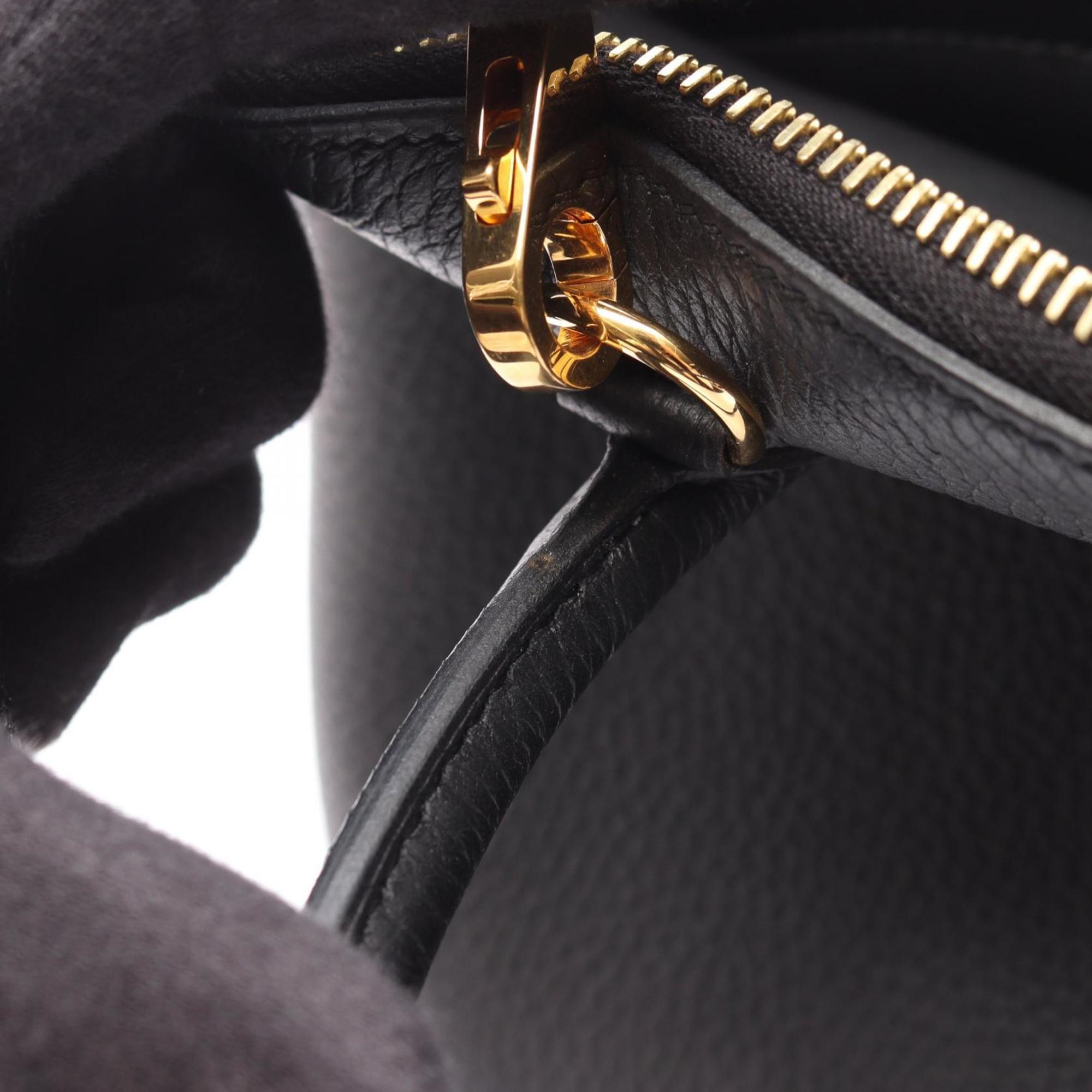 Hermes Black Taurillon Clemence Leather Handbag (Pre-Owned)