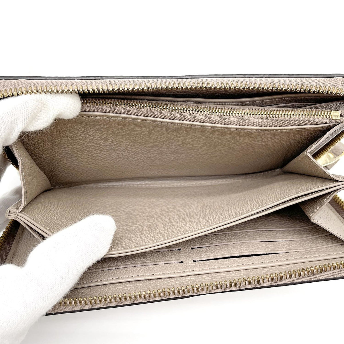 Louis Vuitton Beige Monogram Empreinte Long Wallet (Bi-Fold) (Pre-Owned)