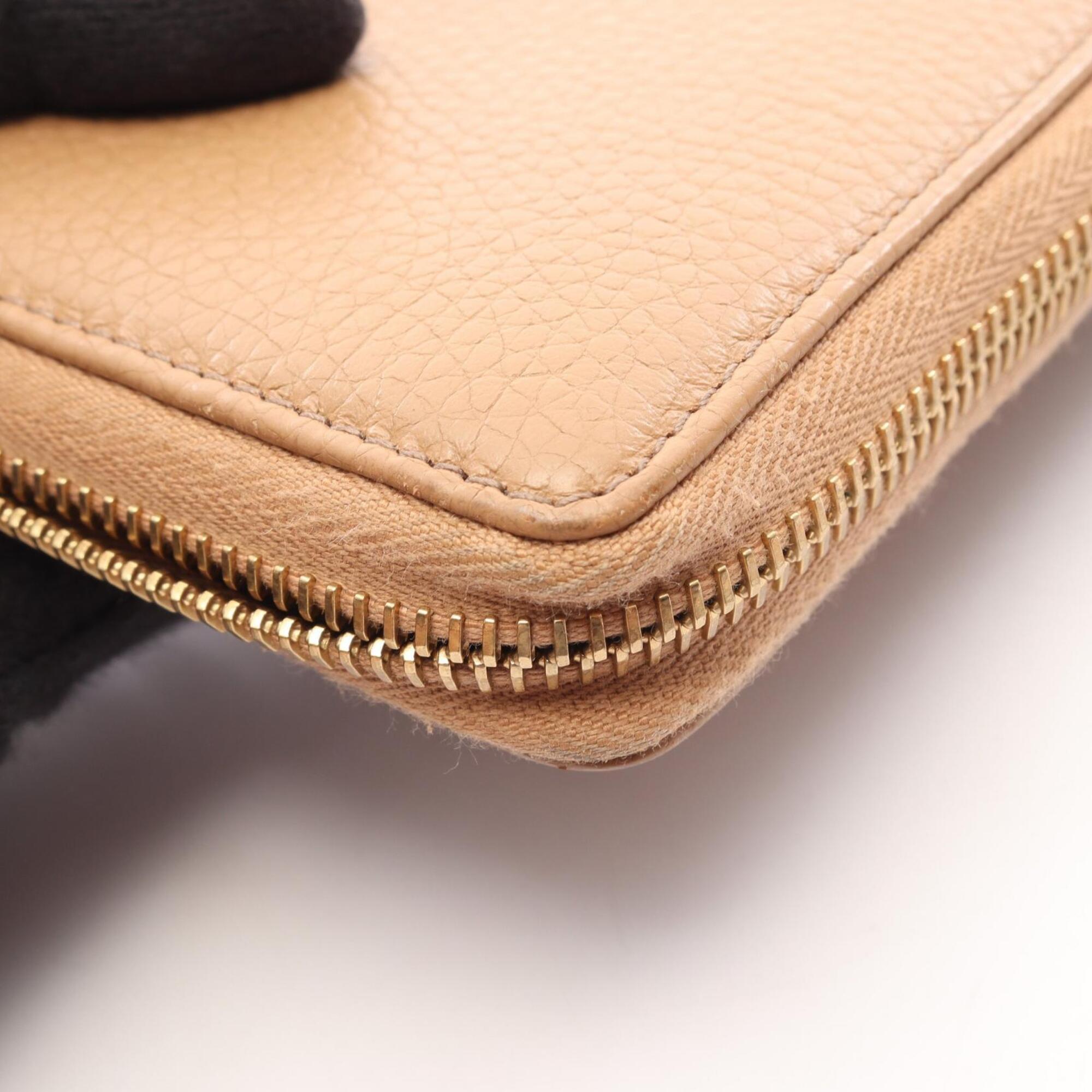 Gucci Brown Leather Long Wallet (Bi-Fold) (Pre-Owned)