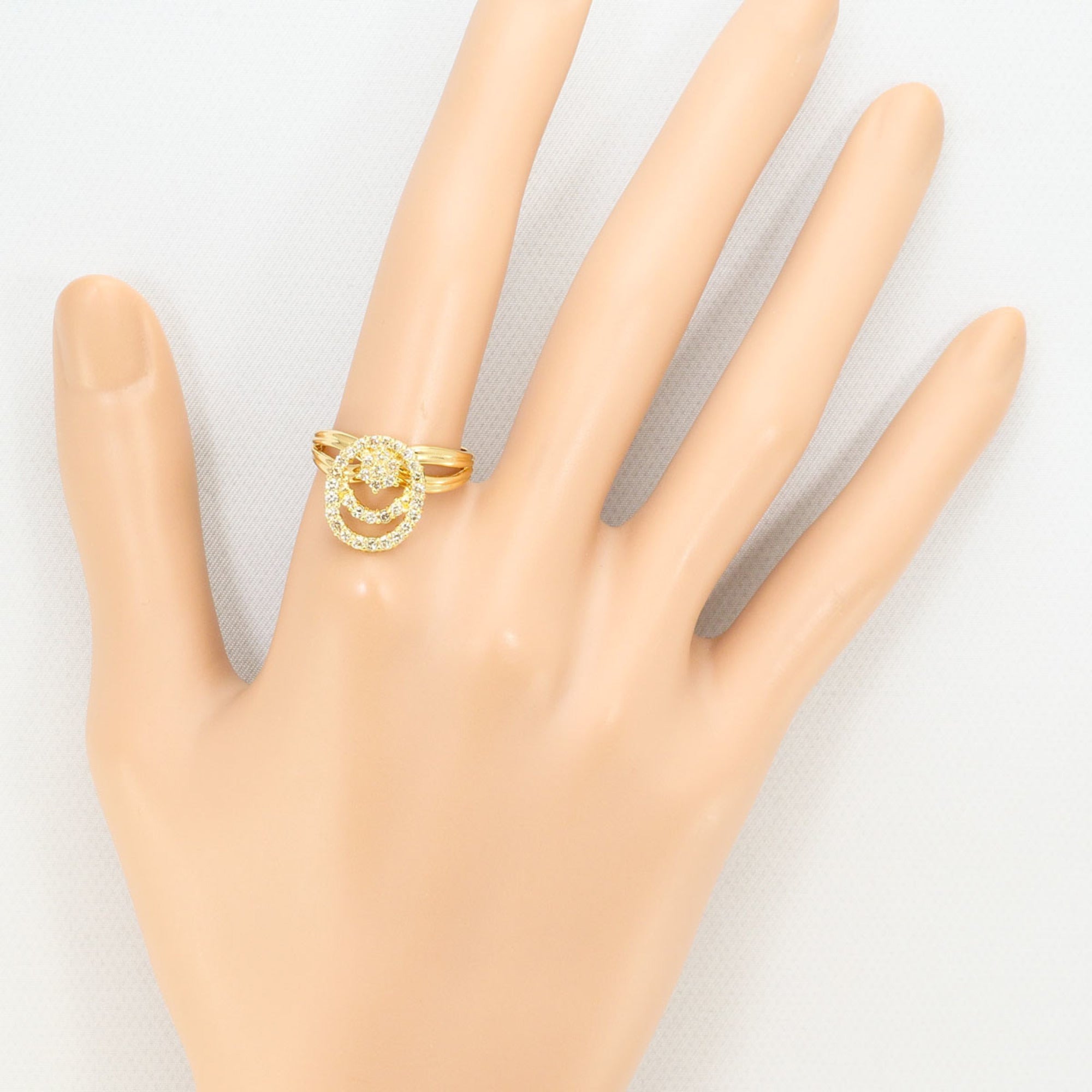 Unbranded Brown Yellow Gold Yellow Gold (18K) Band Ring (Pre-Owned)