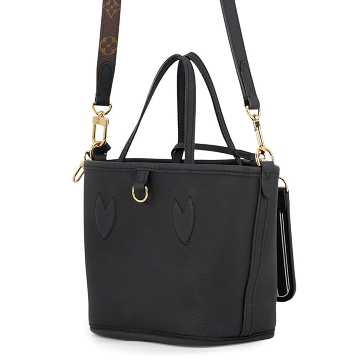 Louis Vuitton Monogram Black Noir Monogram Leather Handbag Tote Bag (Pre-Owned)