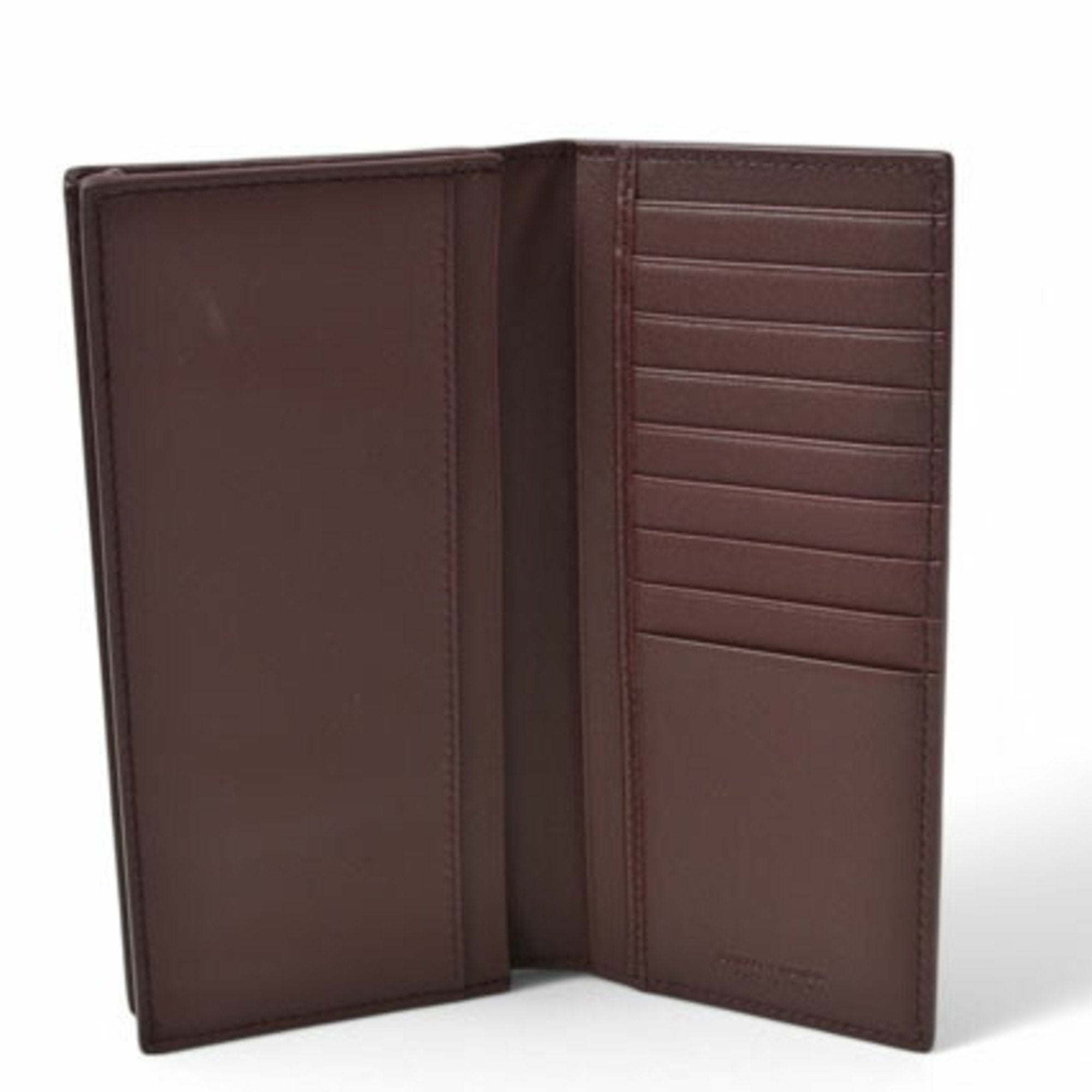 Bottega Veneta Bordeaux Intrecciato Long Wallet (Bi-Fold) (Pre-Owned)