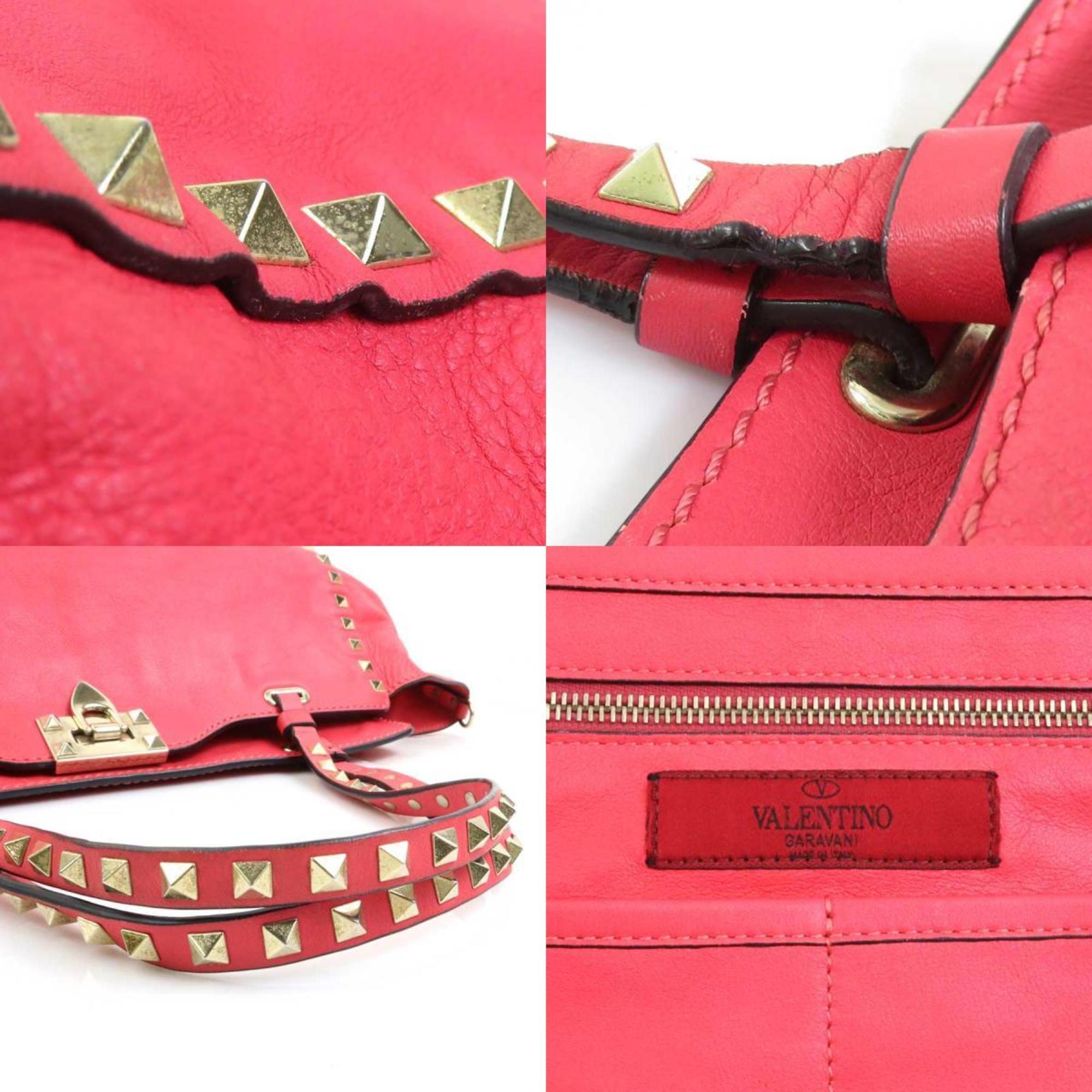 Valentino Garavani Pink Leather Handbag Shoulder Bag (Pre-Owned)