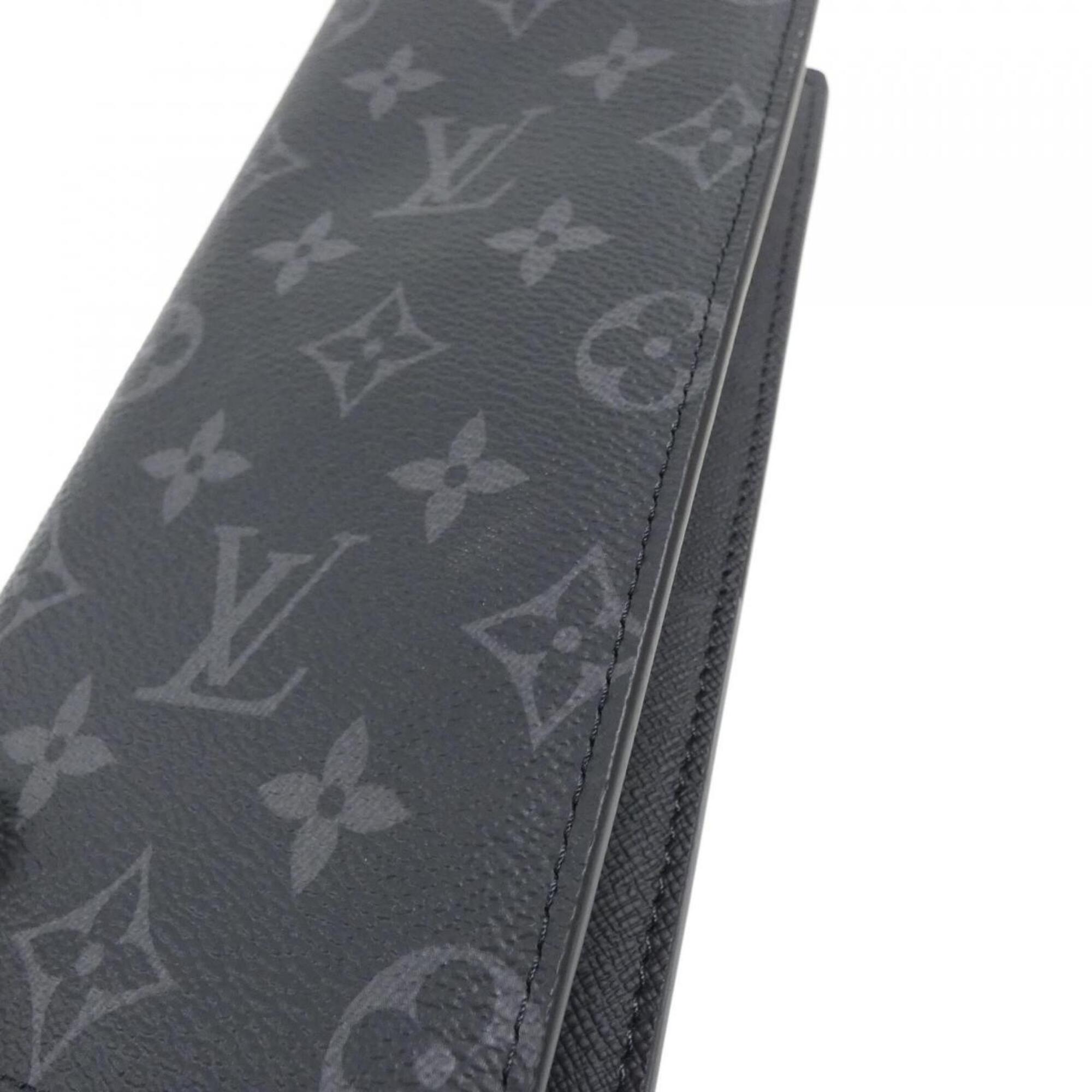 Louis Vuitton Black Coated Canvas Long Wallet (Bi-Fold) (Pre-Owned)