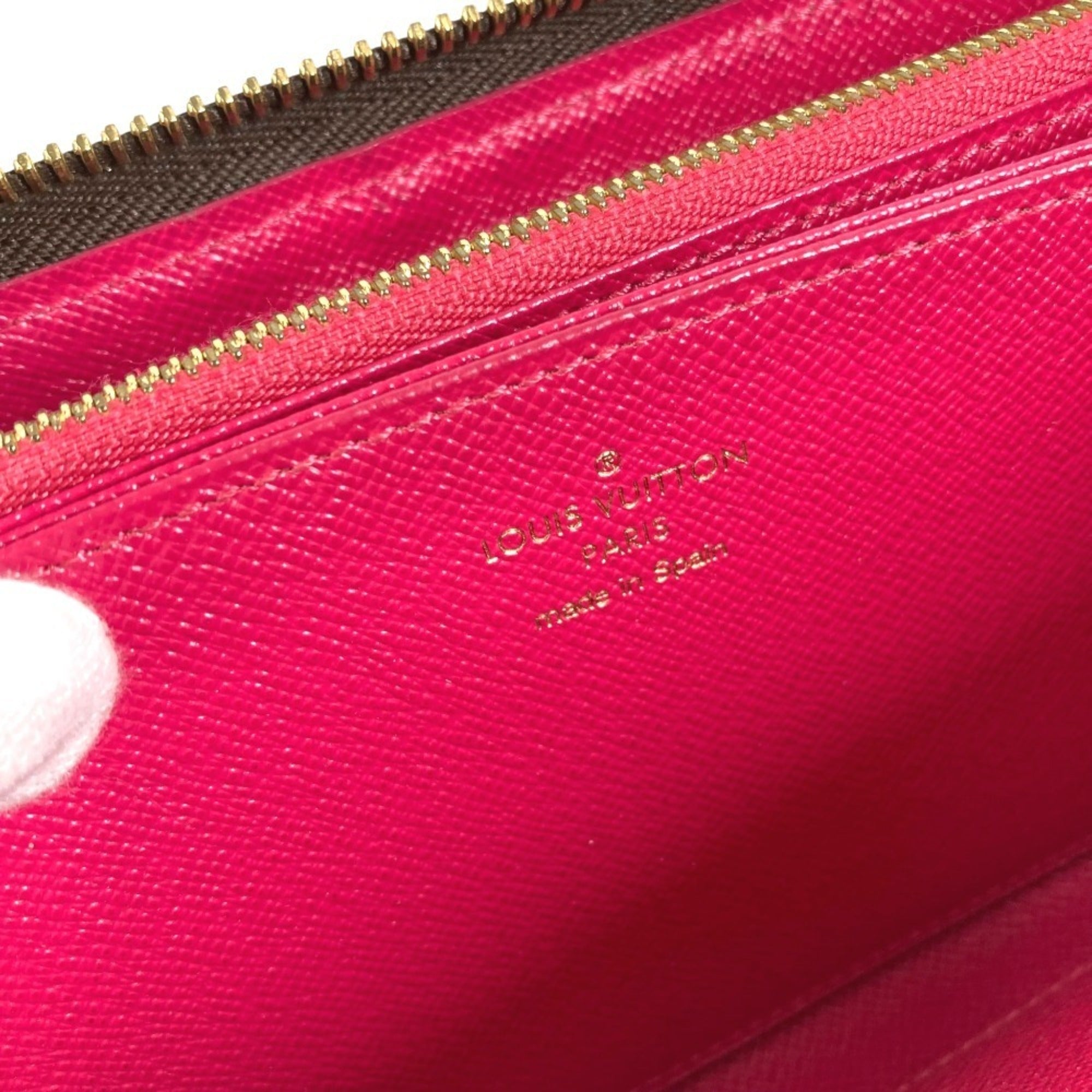 Louis Vuitton Brown Pink Monogram Canvas Long Wallet (Bi-Fold) (Pre-Owned)