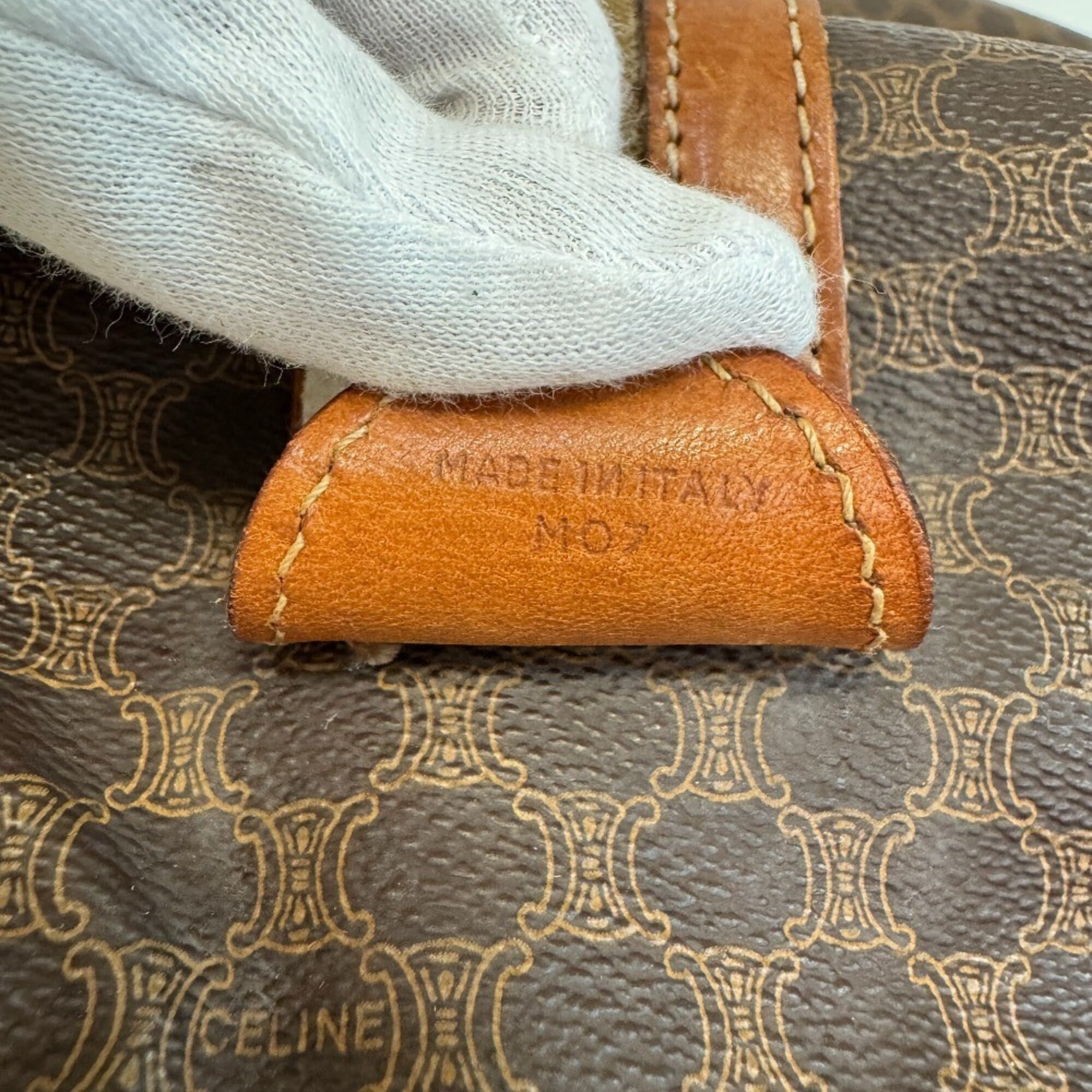 Celine Macadam Brown Pvc Boston Bag (Pre-Owned)