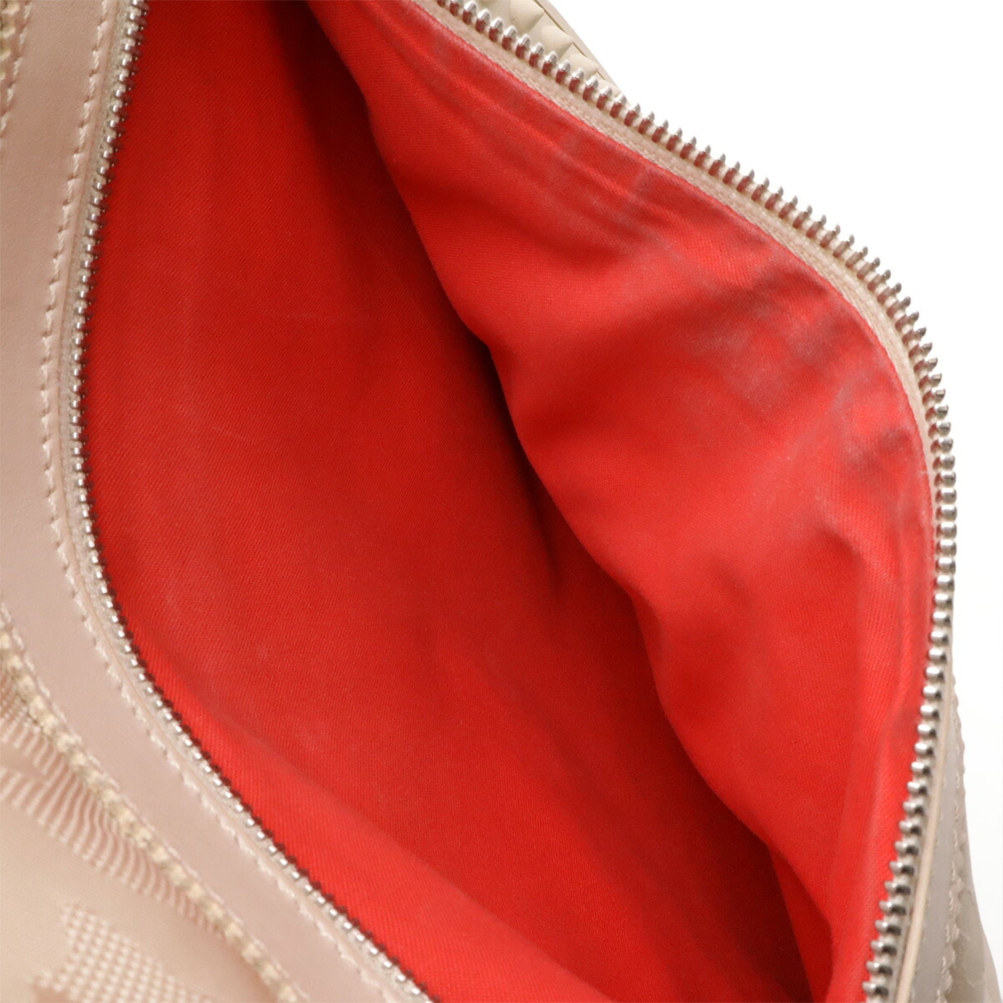 Christian Louboutin Beige Black Nylon Rubber Leather Backpack (Pre-Owned)