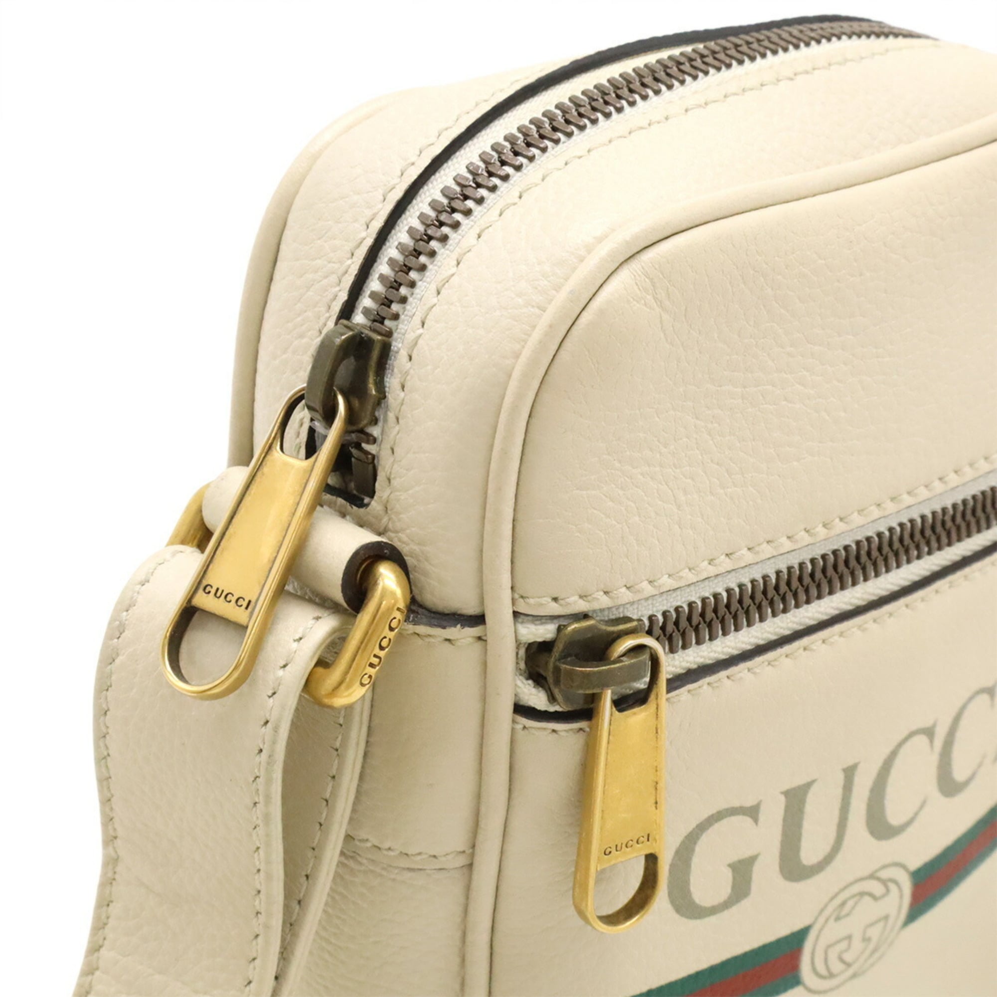 Gucci Ivory Leather Pochette Shoulder Bag (Pre-Owned)