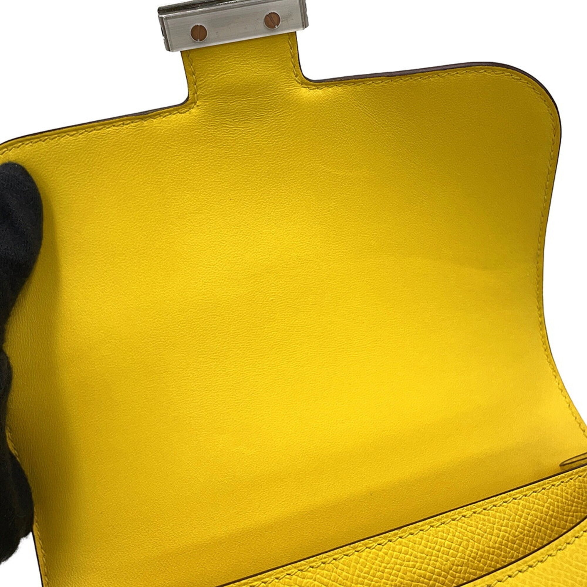 Hermes Yellow Epsom Leather Shoulder Bag (Pre-Owned)