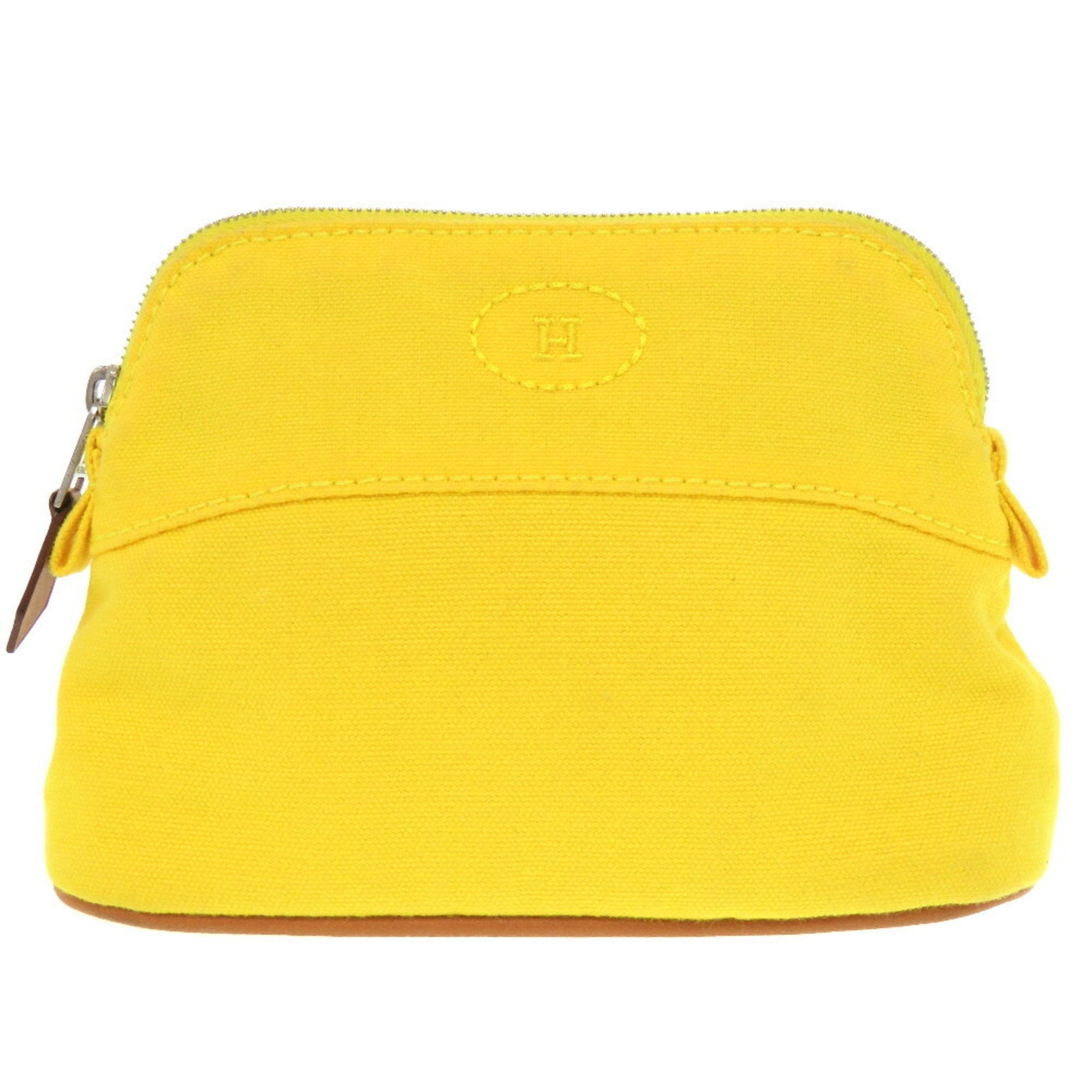 Hermes Yellow Cotton Pouch (Pre-Owned)