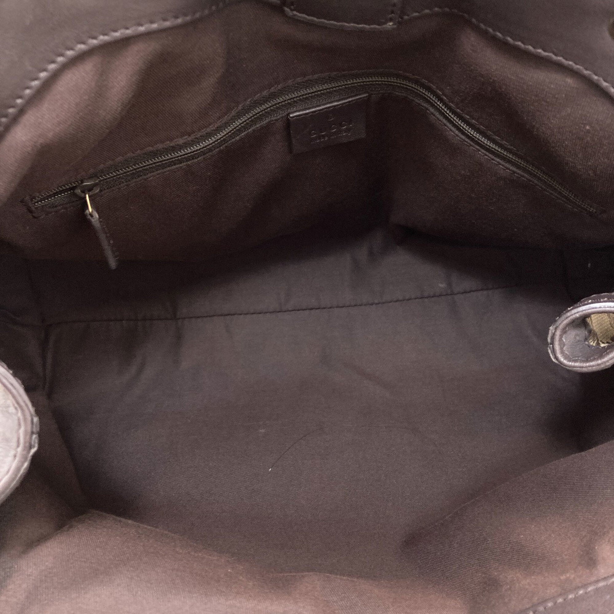Gucci Brown Canvas Handbag (Pre-Owned)