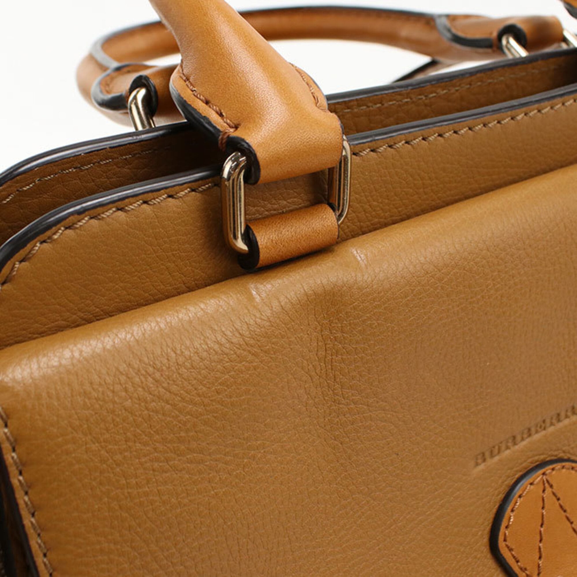 Burberry Brown Leather Tote Bag (Pre-Owned)