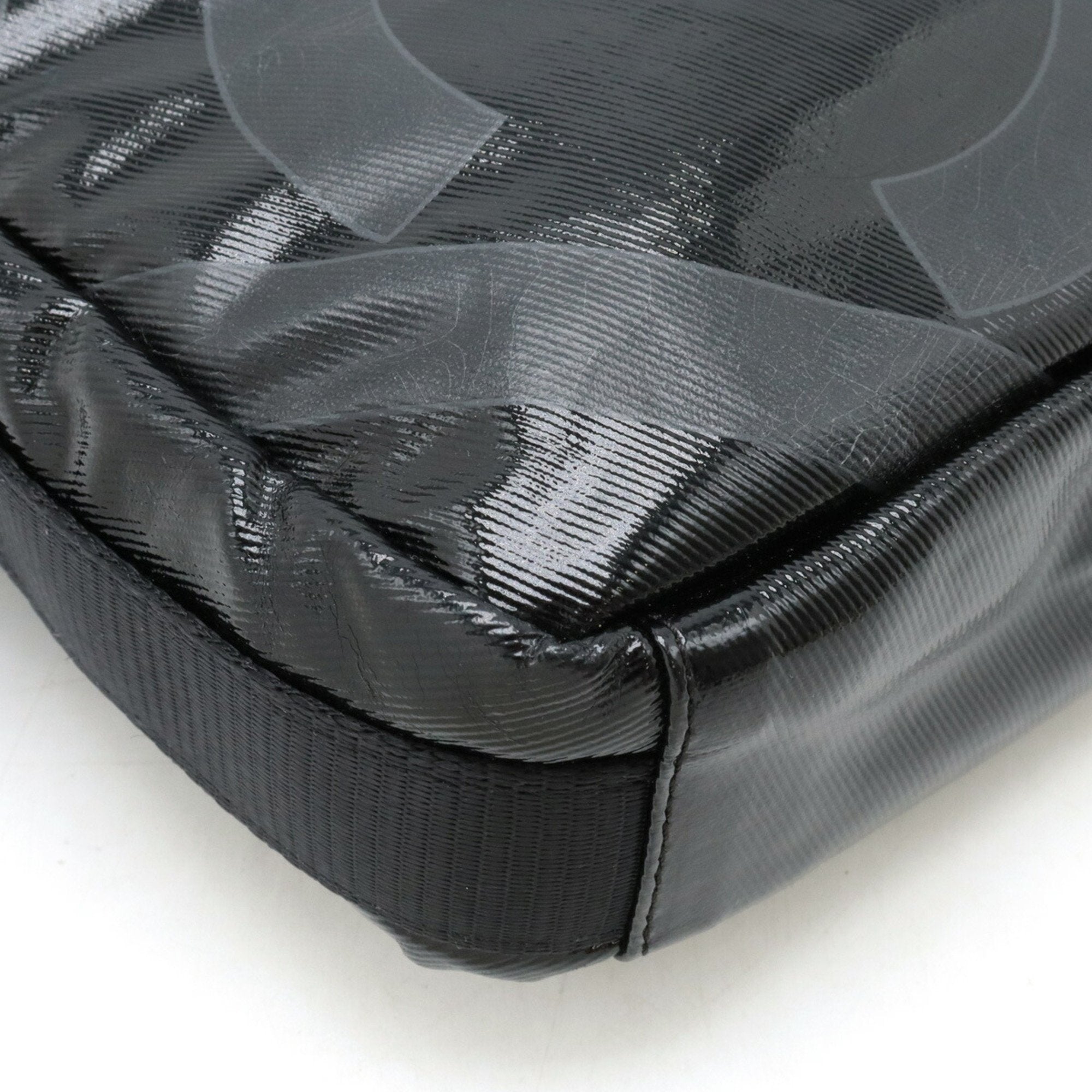 Chanel Black Coated Canvas Pochette Shoulder Bag (Pre-Owned)