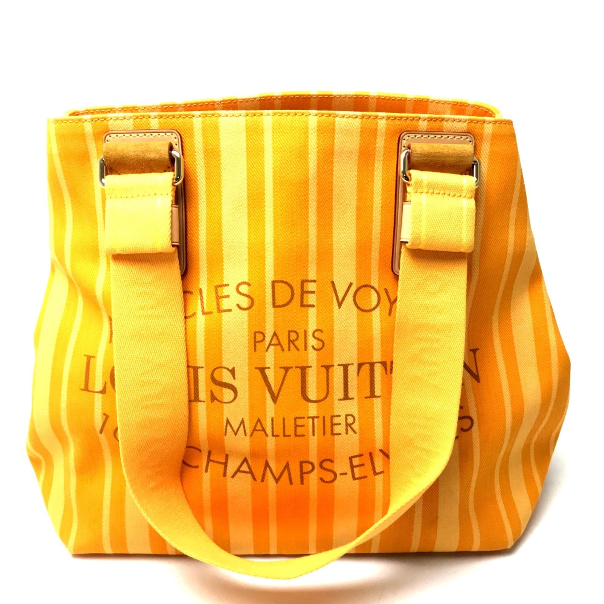 Louis Vuitton Yellow Cloth Tote Bag (Pre-Owned)