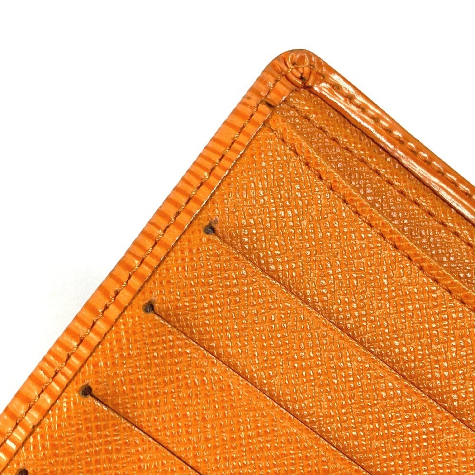 Louis Vuitton Epi Orange Epi Leather Wallet (Bi-Fold) (Pre-Owned)