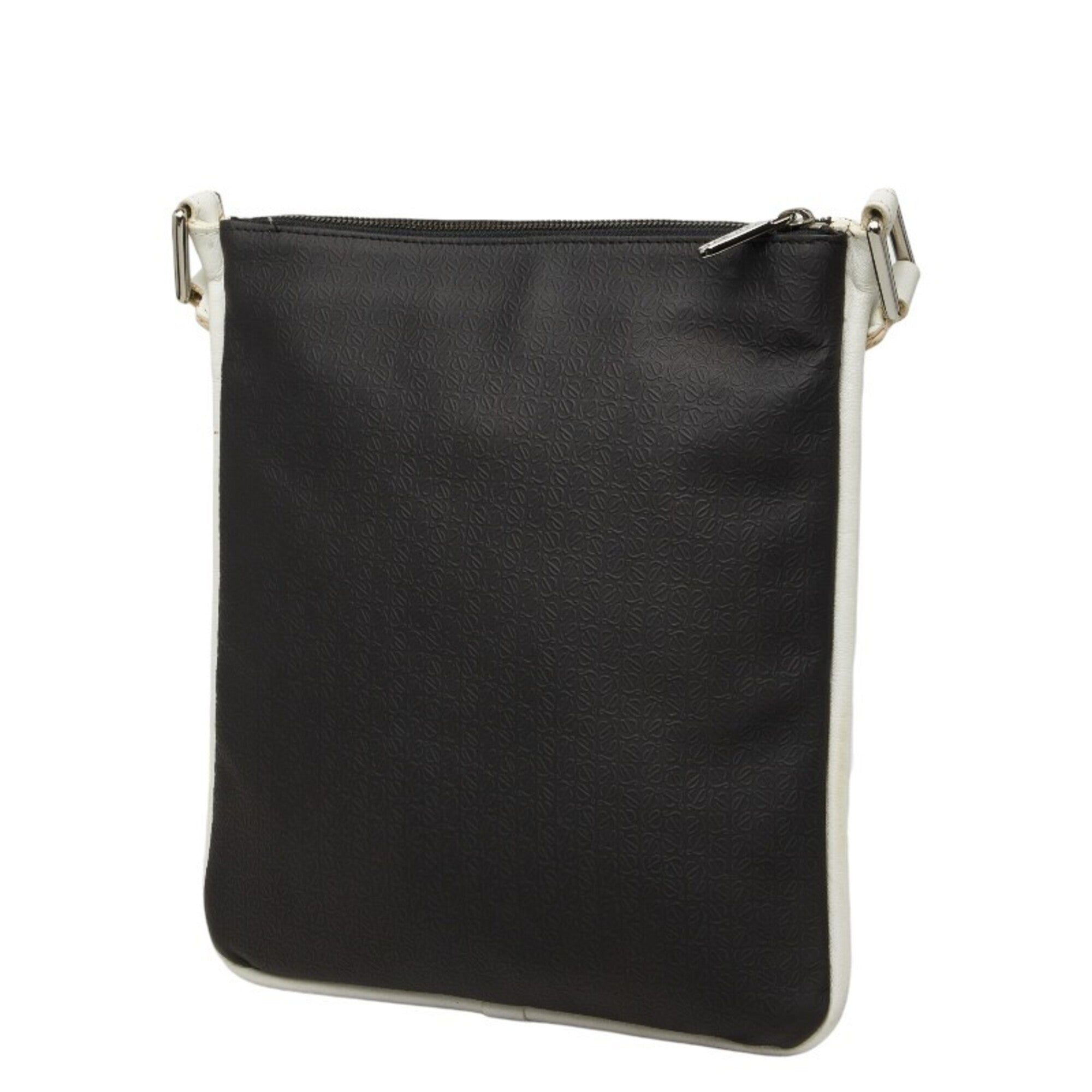 Loewe Black White Pvc Leather Shoulder Bag (Pre-Owned)