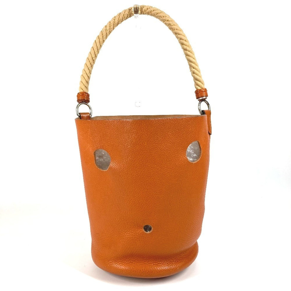 Hermes Orange Taurillon Clemence Leather Handbag Shoulder Bag (Pre-Owned)
