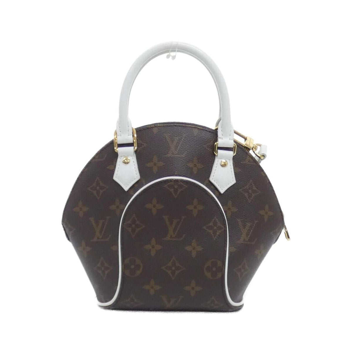 Louis Vuitton Blanc Marron Monogram Coated Canvas Handbag Pouch (Pre-Owned)