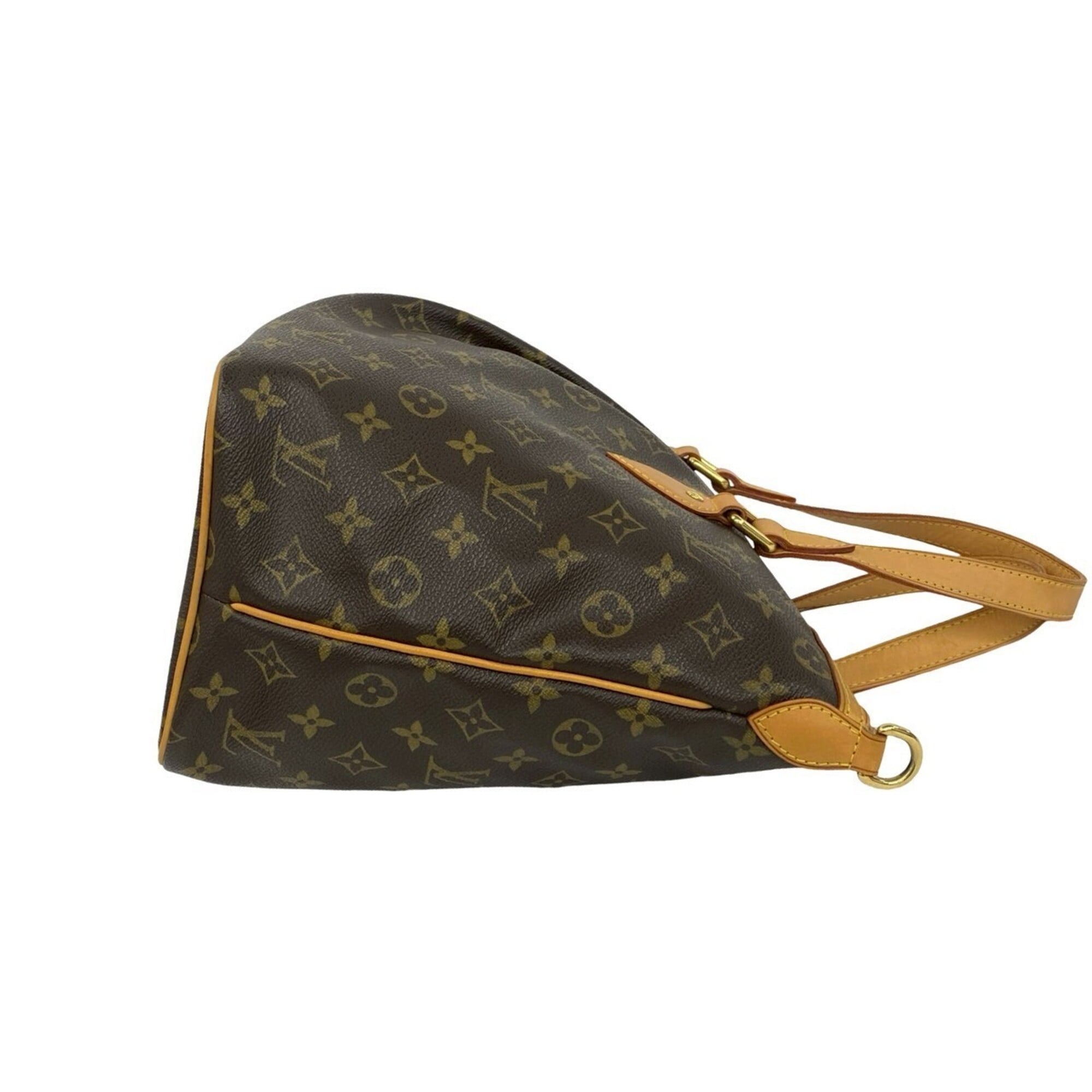 Louis Vuitton Brown Leather Pvc Shoulder Bag Tote Bag (Pre-Owned)