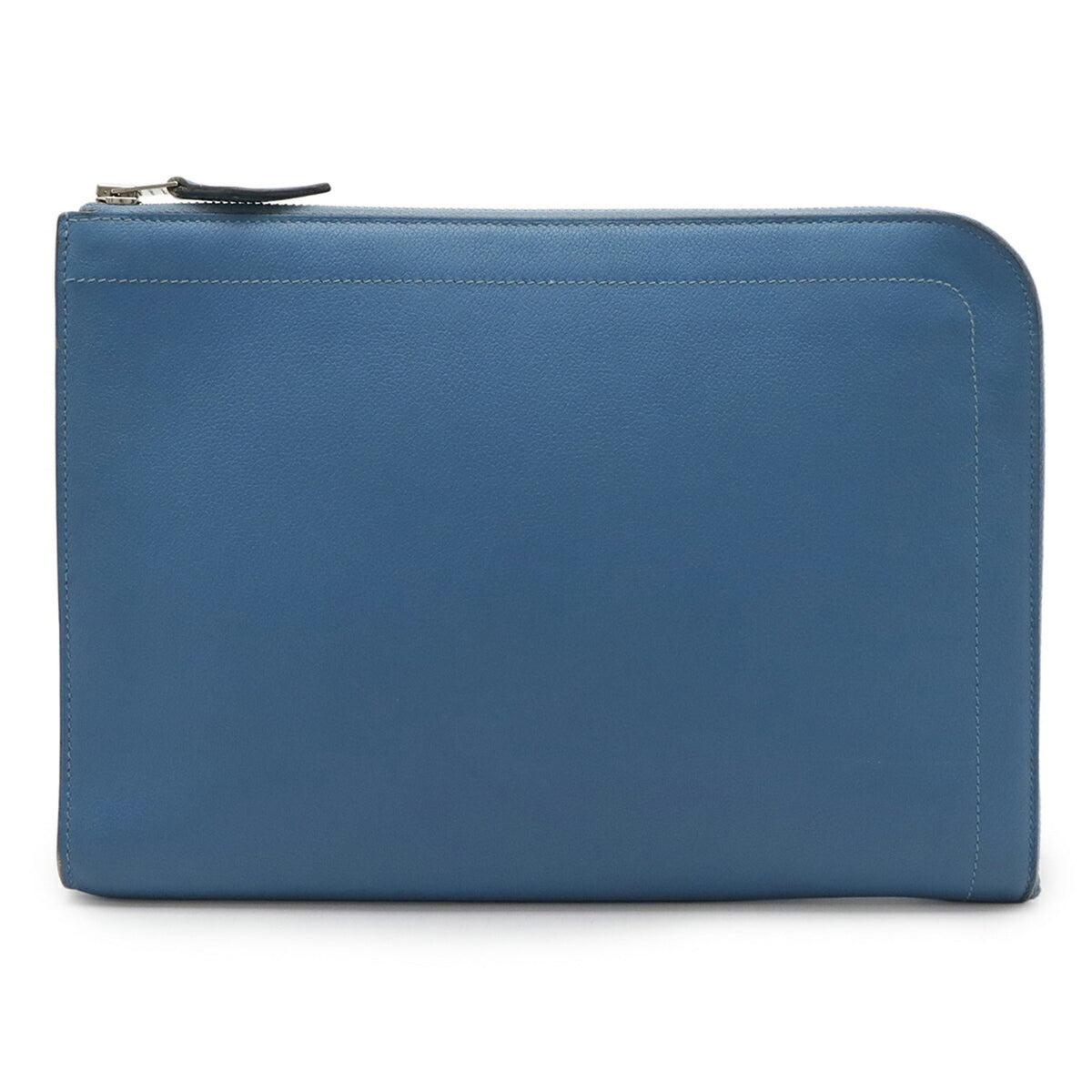 Hermes Blue Leather Clutch Bag (Pre-Owned)