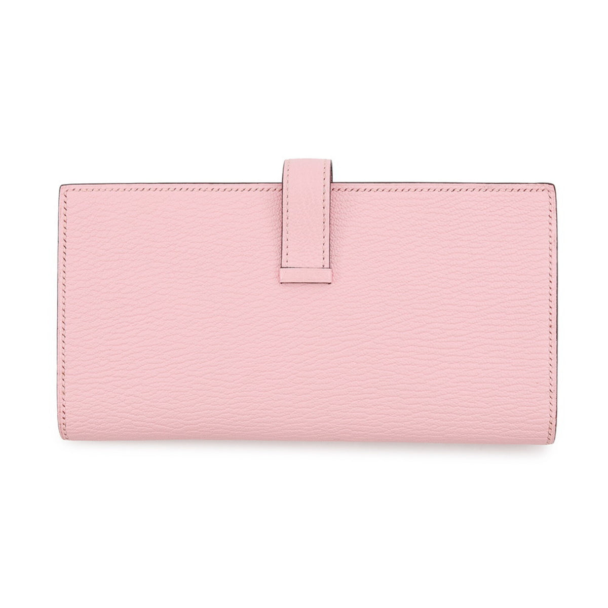 Hermes Rose Sakura Chevre Myzore Leather Long Wallet (Bi-Fold) (Pre-Owned)